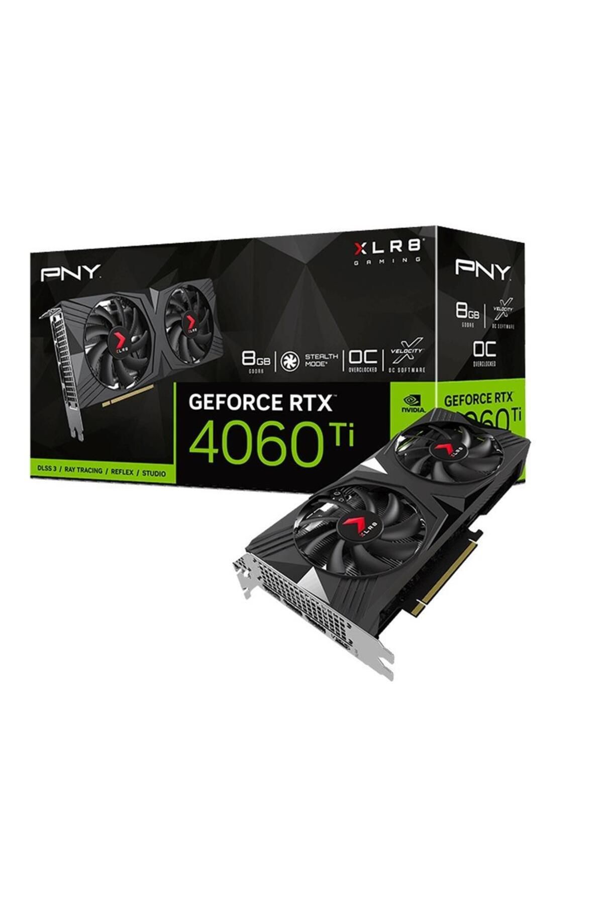 PNY Rtx4060ti Verto Overclocked 8gb Gddr6 128bit Vcg4060t8dfxpb1-o Gaming (OYUNCU) Ekran Kartı