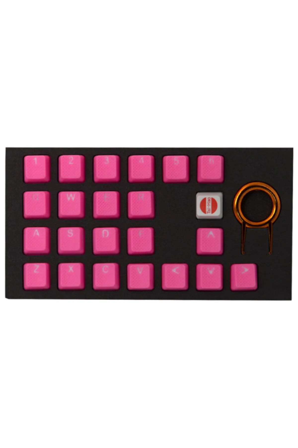 Tai-Hao Rubber Gaming Aydınlatmalı Keycaps Set - 22 Keys Rubberized Doubleshot ( Jelly Pembe )