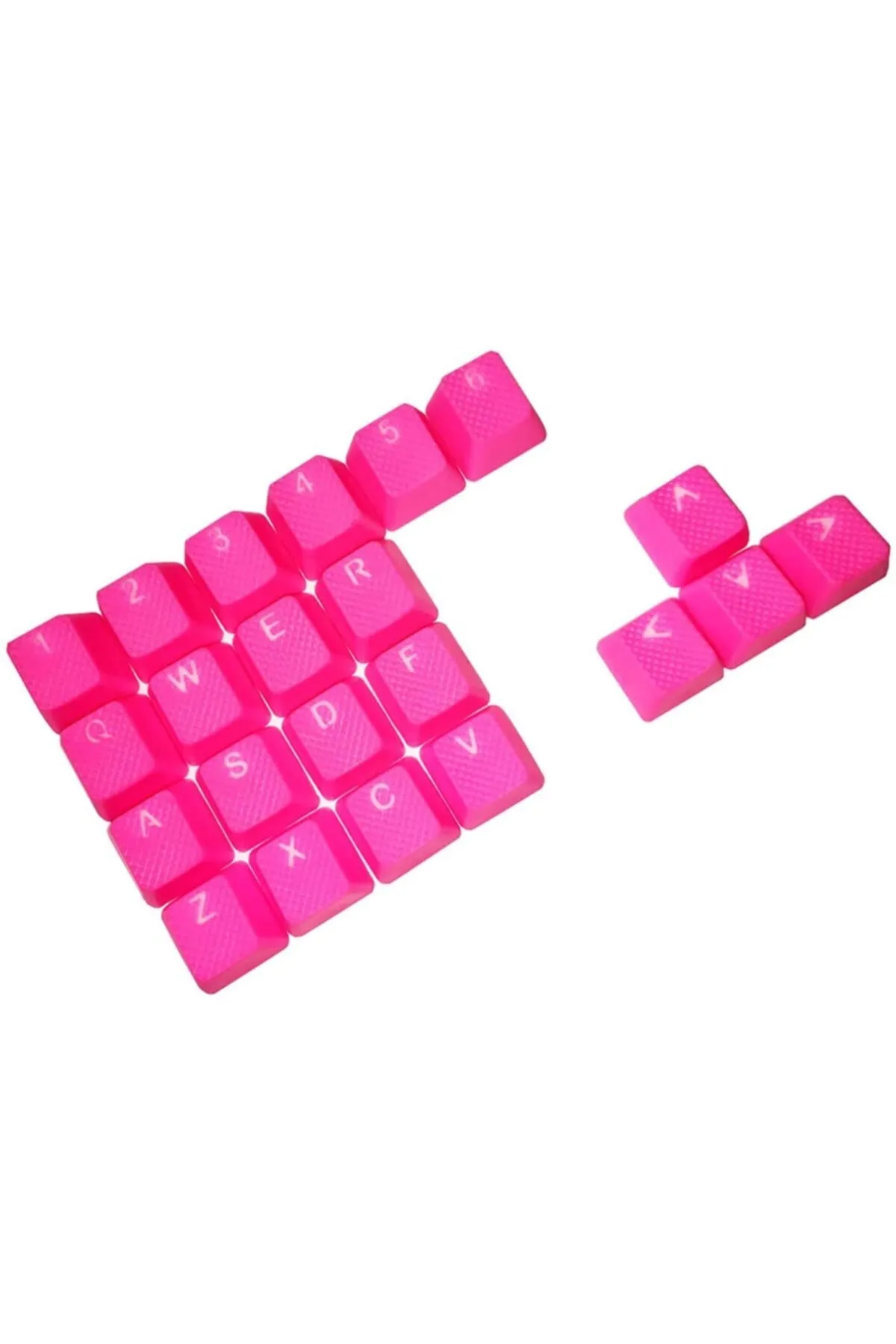 Tai-Hao Rubber Gaming Aydınlatmalı Keycaps Set - 22 Keys Rubberized Doubleshot ( Jelly Pembe )