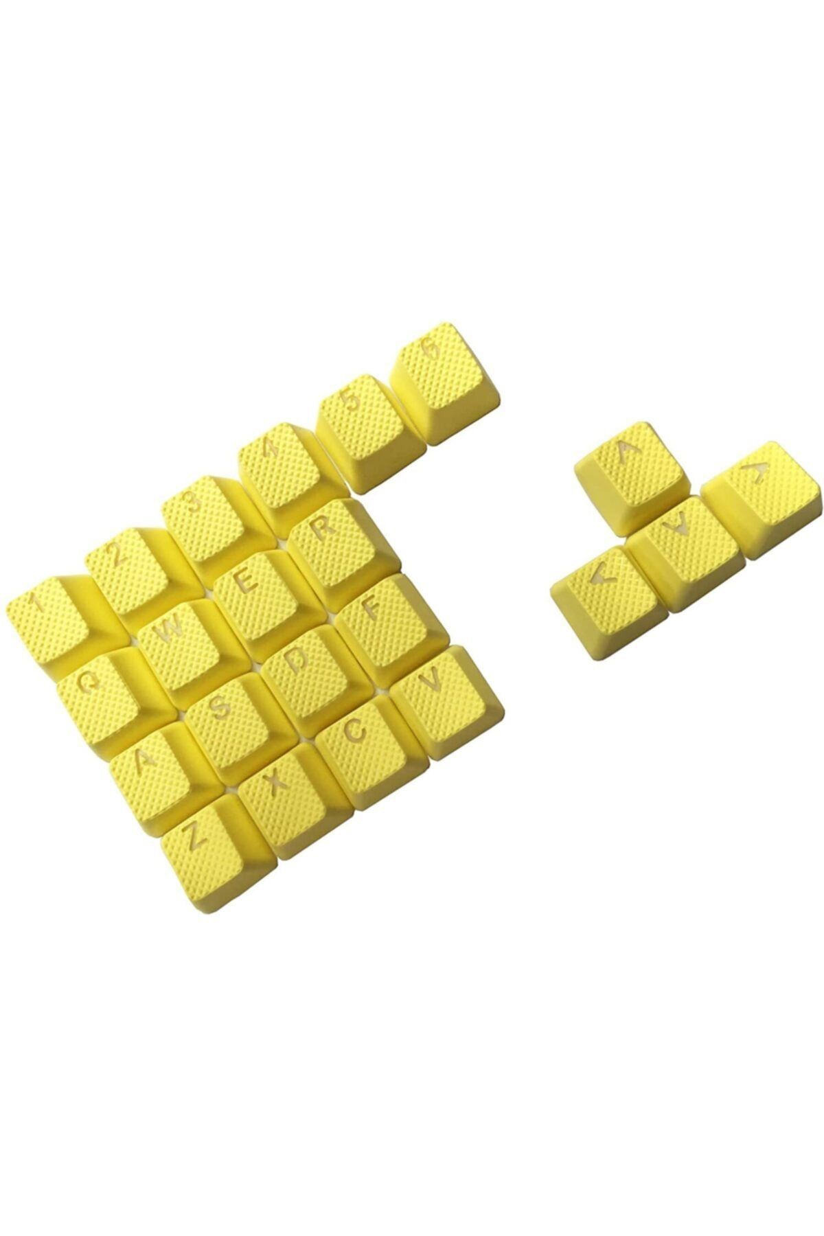 Tai-Hao Rubber Gaming Aydınlatmalı Keycaps Set - 22 Keys Rubberized Doubleshot Key Caps (zinc Sarı)