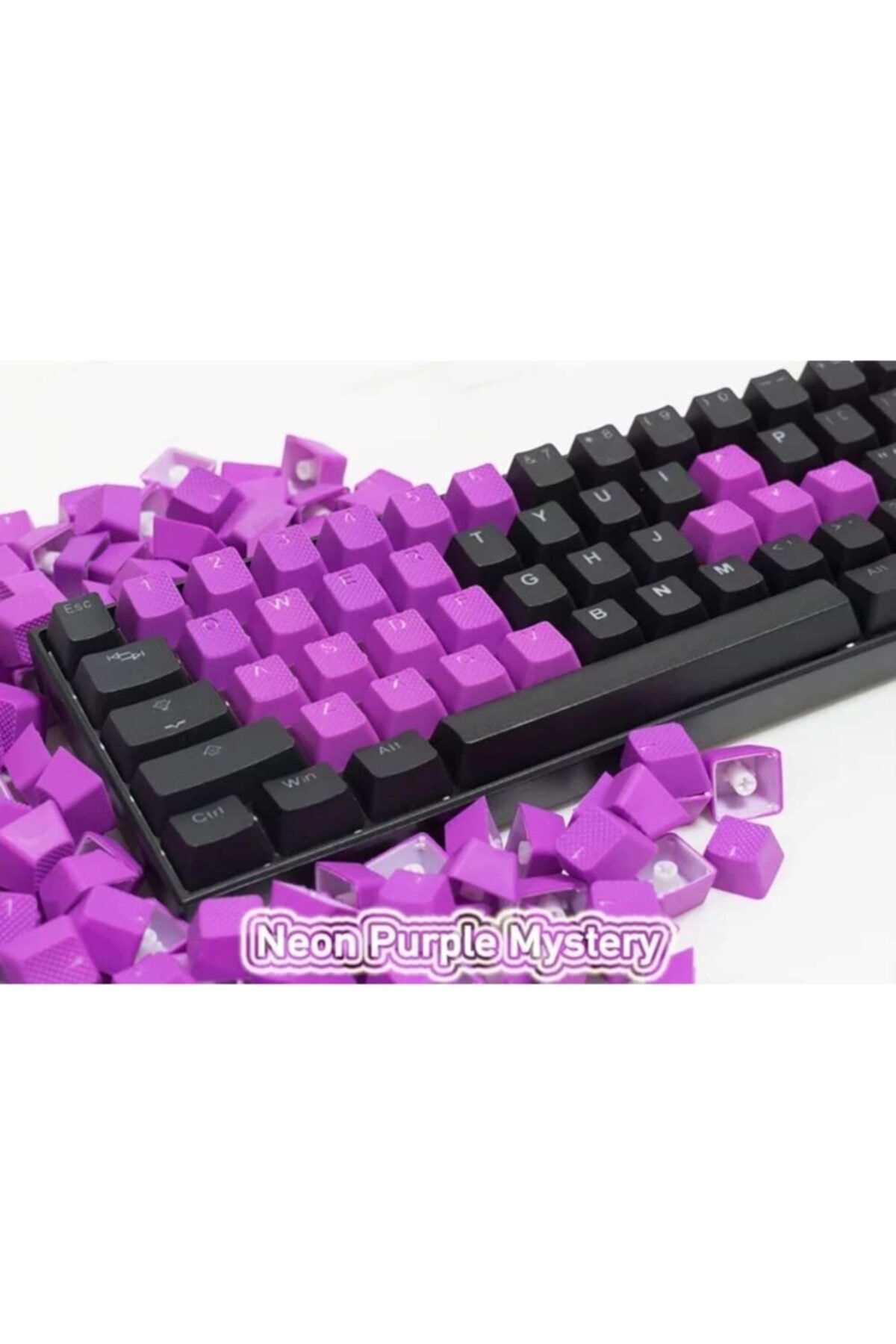 Tai-Hao Rubber Gaming Aydınlatmalı Keycaps Set - 22 Keys Rubberized Doubleshot ( Purple Mystery )