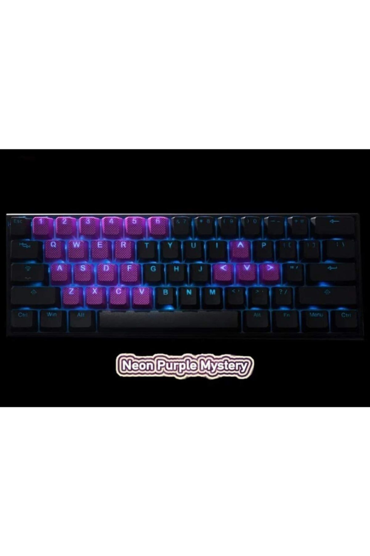 Tai-Hao Rubber Gaming Aydınlatmalı Keycaps Set - 22 Keys Rubberized Doubleshot ( Purple Mystery )