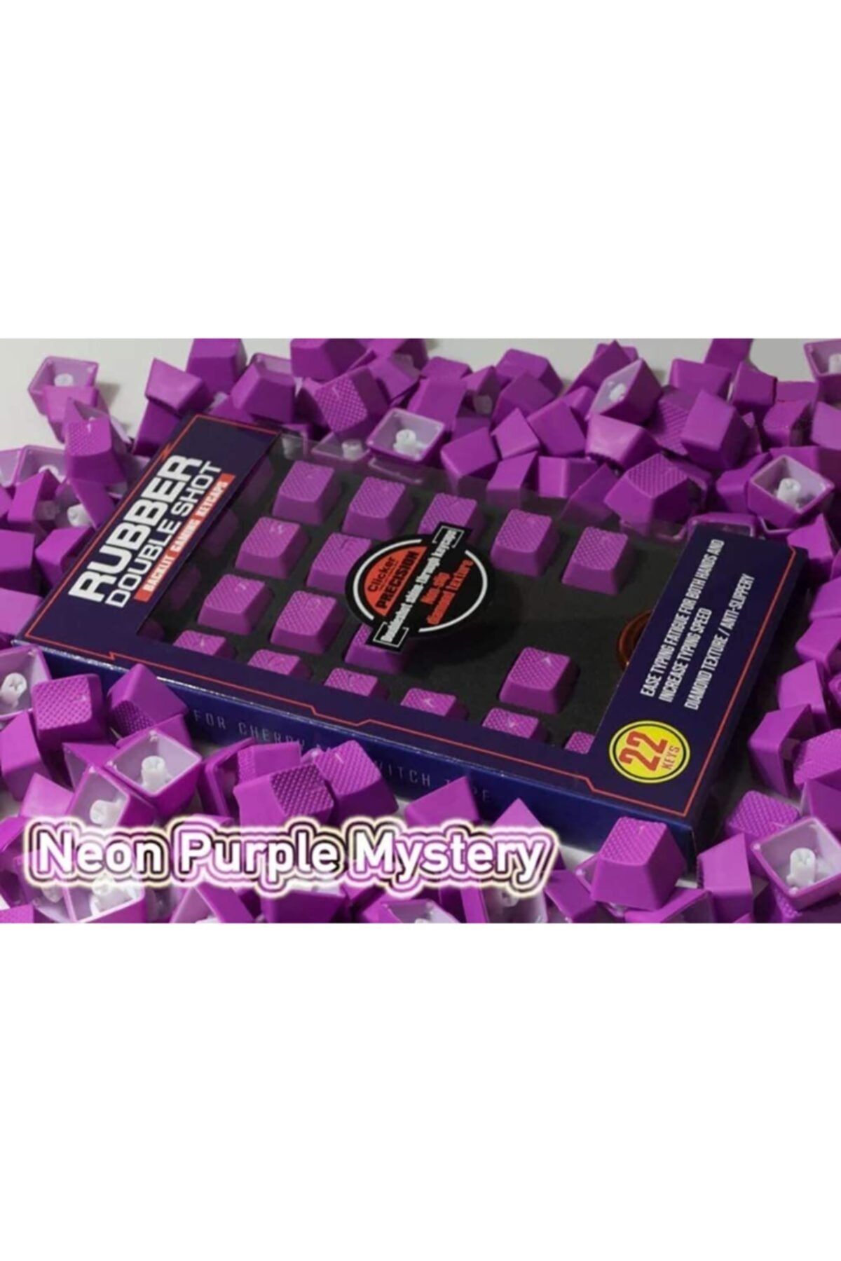 Tai-Hao Rubber Gaming Aydınlatmalı Keycaps Set - 22 Keys Rubberized Doubleshot ( Purple Mystery )