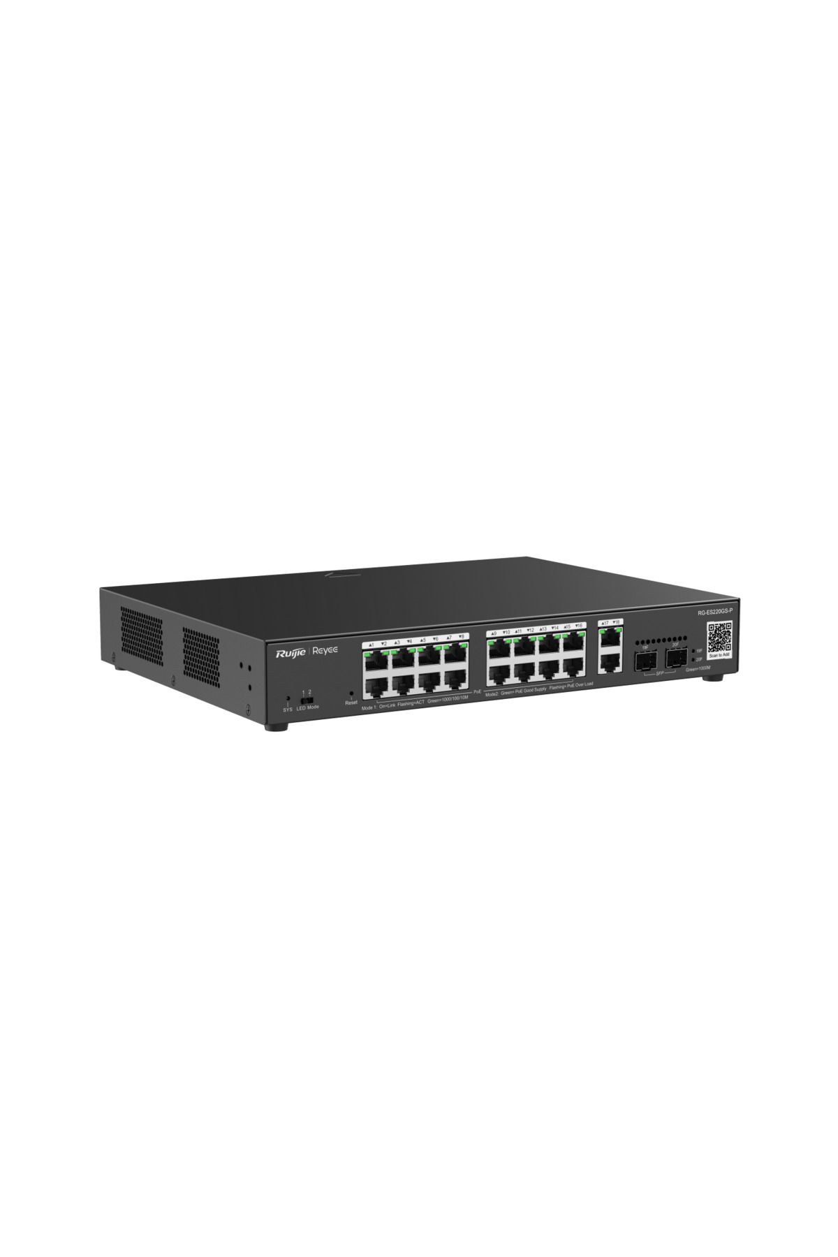 RUIJIE RUİJİE-REYEE RG-ES220GS-P 16XGE-2XGE/SFP-2XGE UPLİNK 250W POE SWİTCH