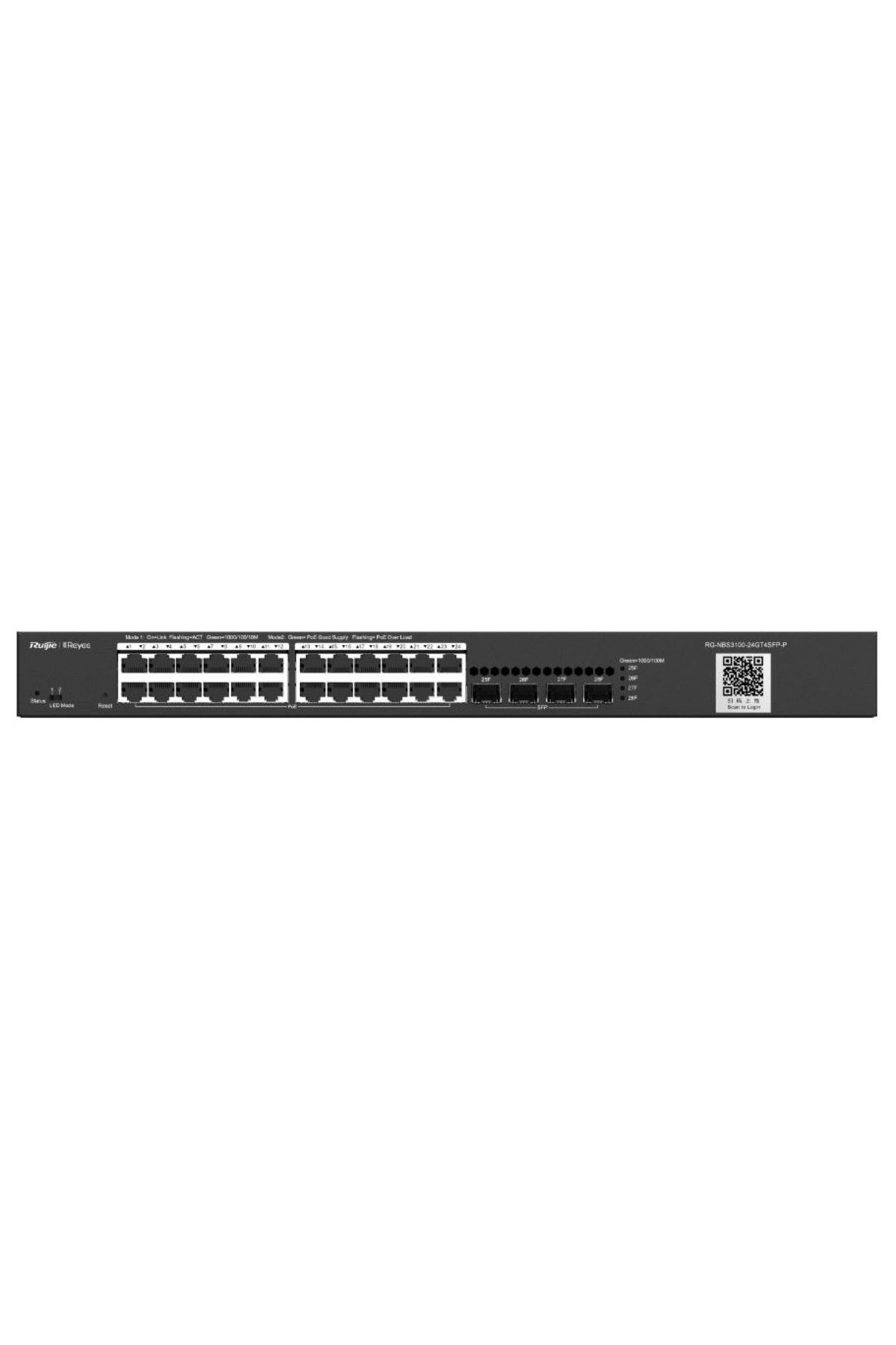 RUIJIE RUİJİE-REYEE RG-NBS3100-24GT4SFP-P 24XGE-4XGE/SFP YÖNETİLEBİLİR 370W POE SWİTCH