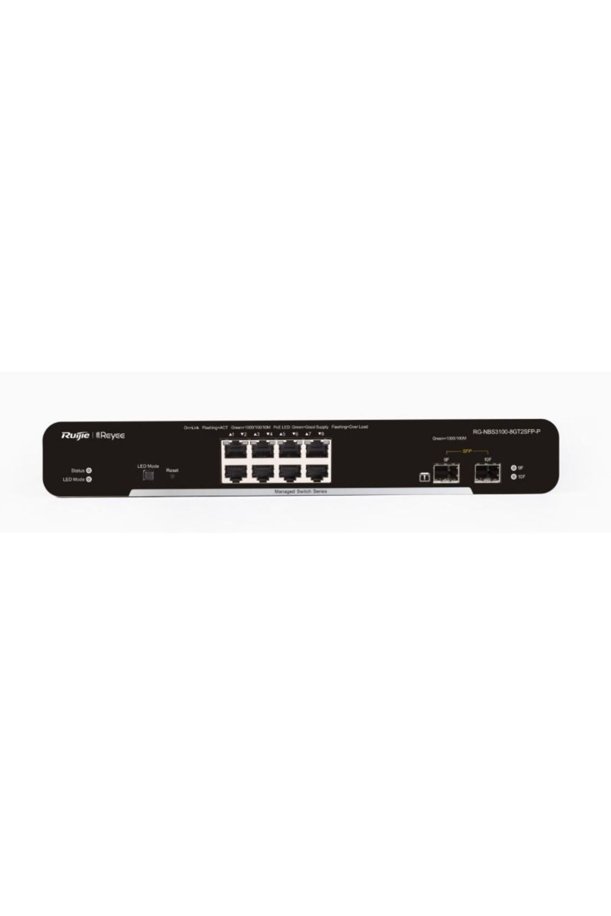 RUIJIE RUİJİE-REYEE RG-NBS3100-8GT2SFP-P 8XGE-2XGE/SFP YÖNETİLEBİLİR 125W POE SWİTCH