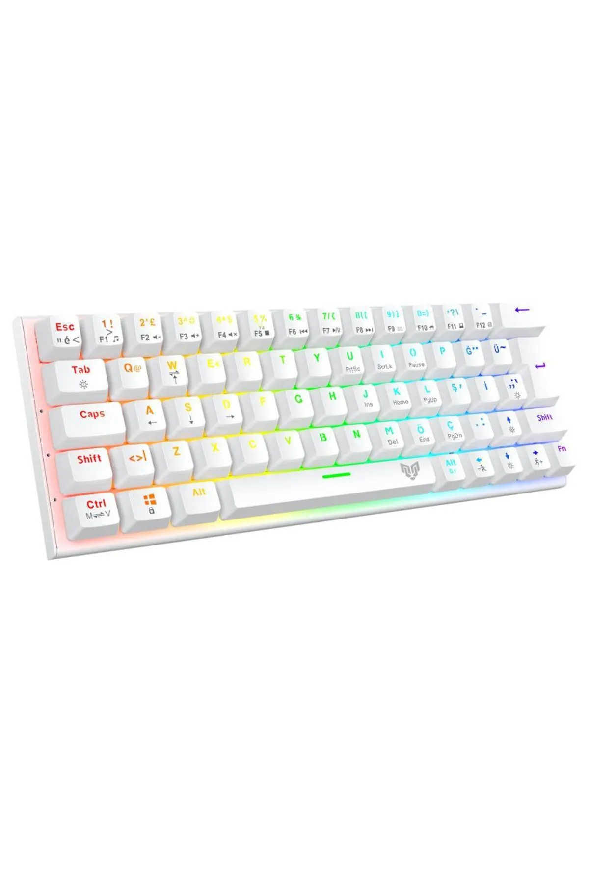 Blueforce Runner Rgb Mekanik Gaming Oyuncu Klavyesi Blue Switch Q Beyaz %60