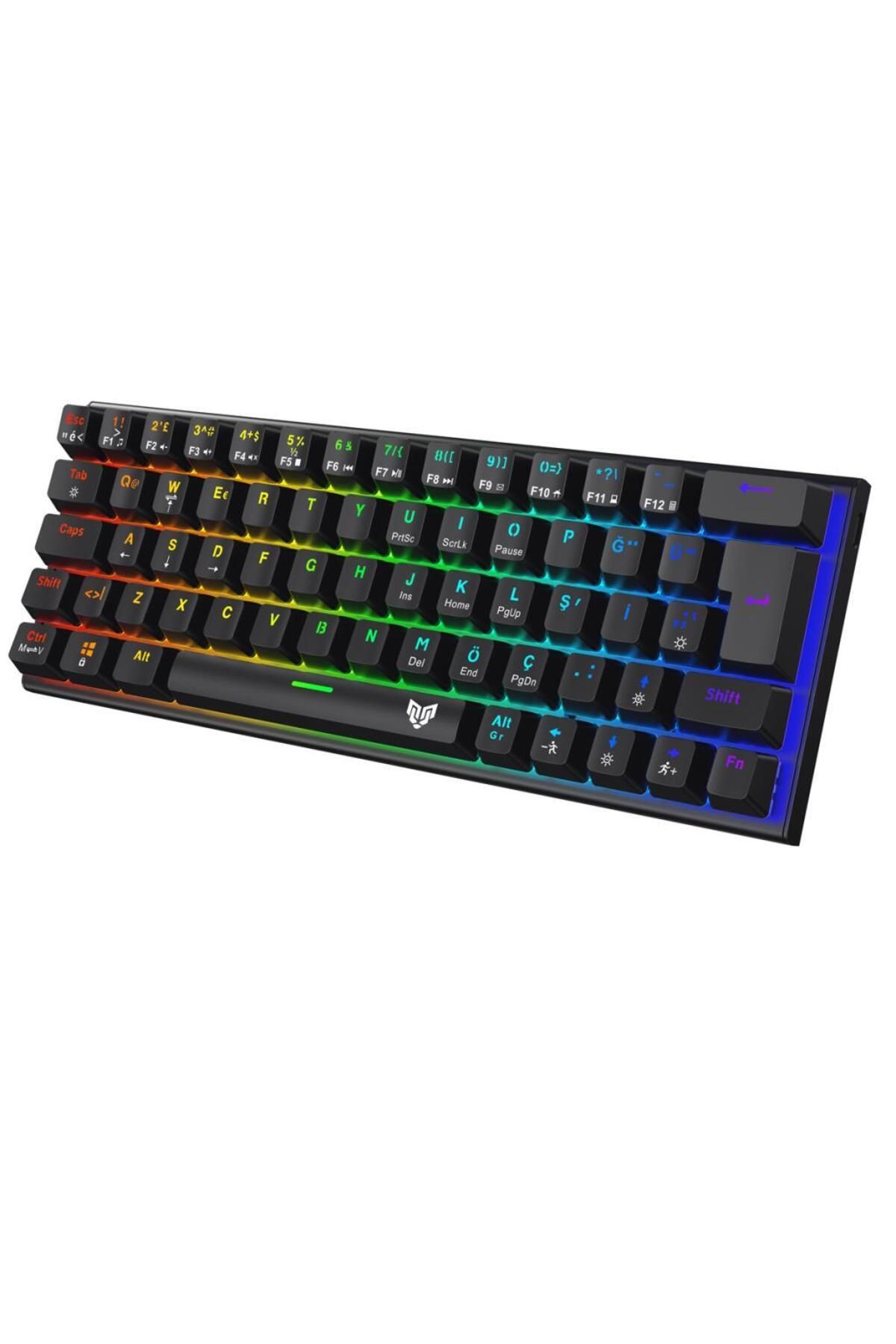 Blueforce Runner Rgb Mekanik Gaming Oyuncu Klavyesi Blue Switch Q Siyah %60