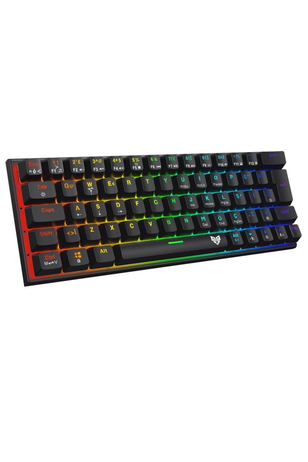 Blueforce Runner Rgb Mekanik Gaming Oyuncu Klavyesi Blue Switch Q Siyah %60