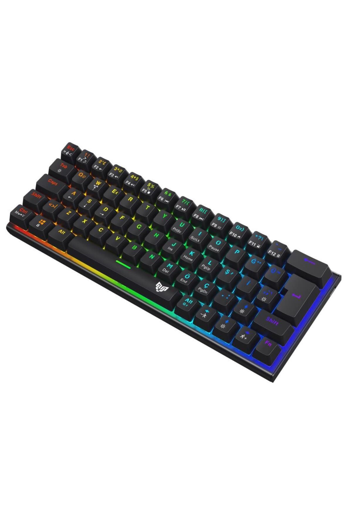 Blueforce Runner Rgb Mekanik Gaming Oyuncu Klavyesi Blue Switch Q Siyah %60