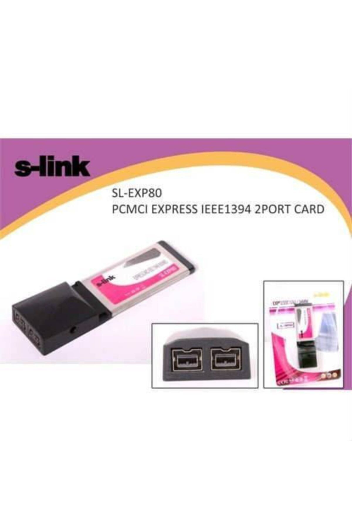 Platoon S-link Sl-exp80 Pcmcıa Expresscard Fireware 800 2 Port 9 Pin 1394