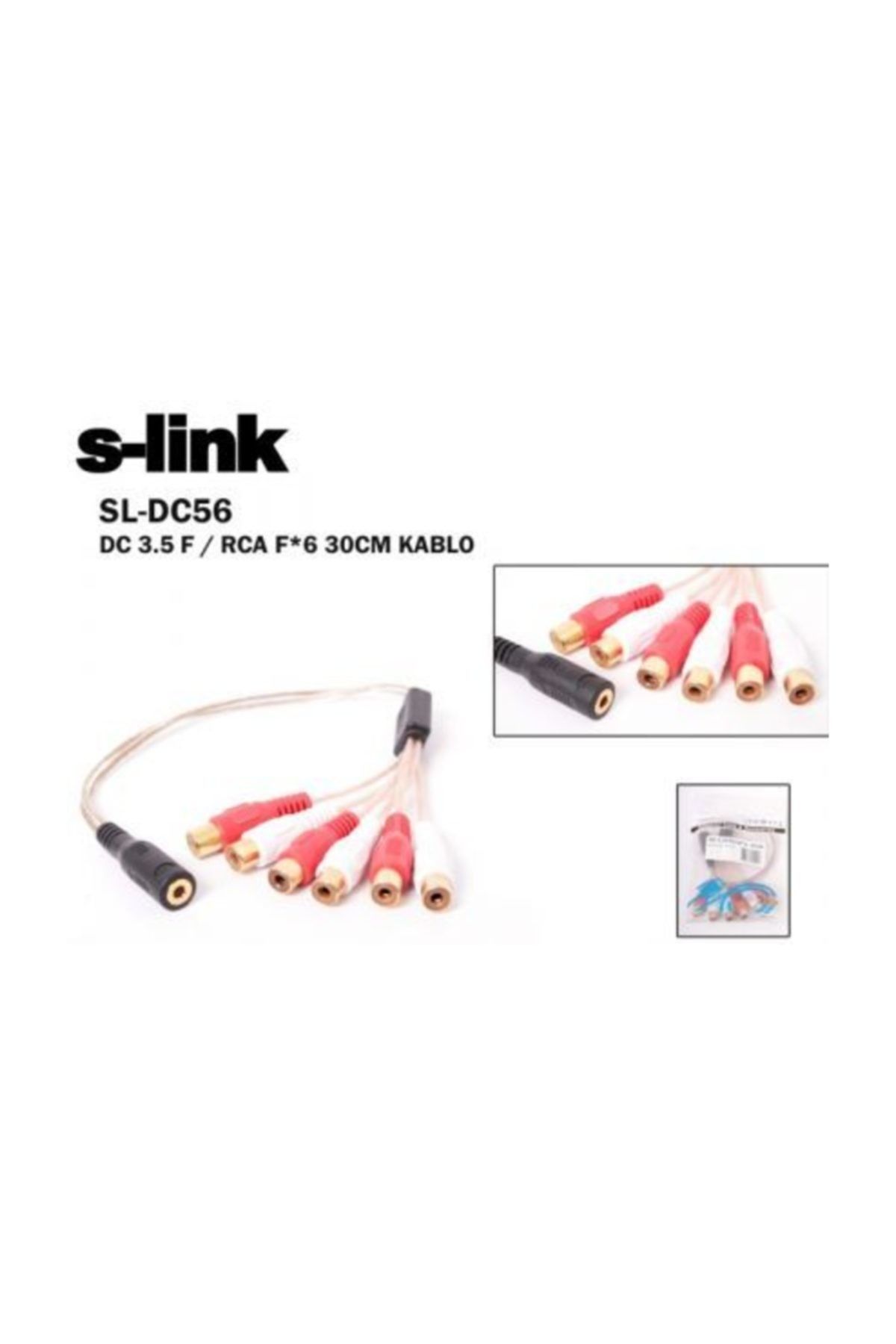 S-link S-Lınk Sl-Dc56 3.5Mm Stereo 6Lı Ses Çoklayıcı