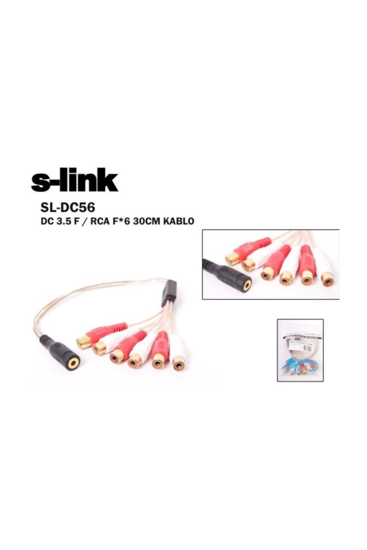 S-link S-Lınk Sl-Dc56 3.5Mm Stereo 6Lı Ses Çoklayıcı