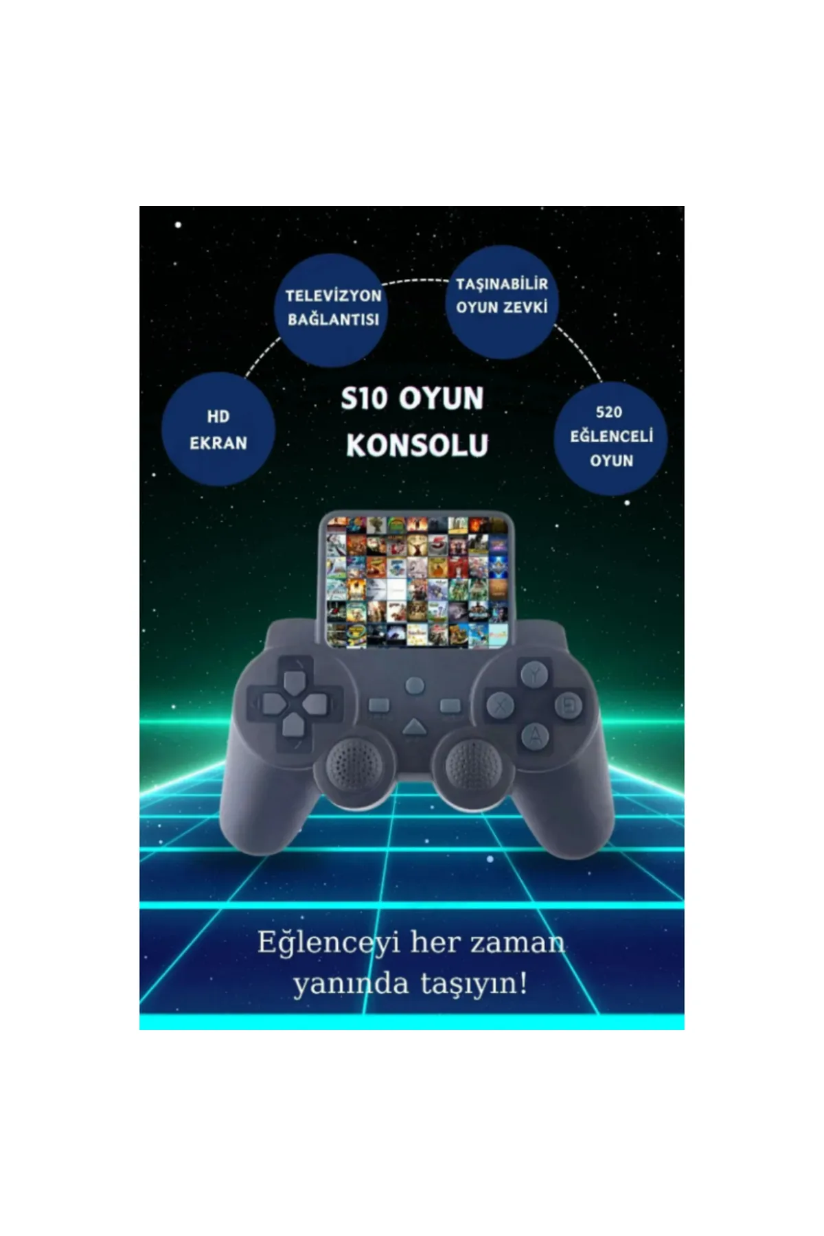 Ozmik S10 Hafif Taşınabilir Renkli Ekranlı 520 Uyumlu Oyunlu Kablosuz Taşınabilir Oyun Konsolu Atari