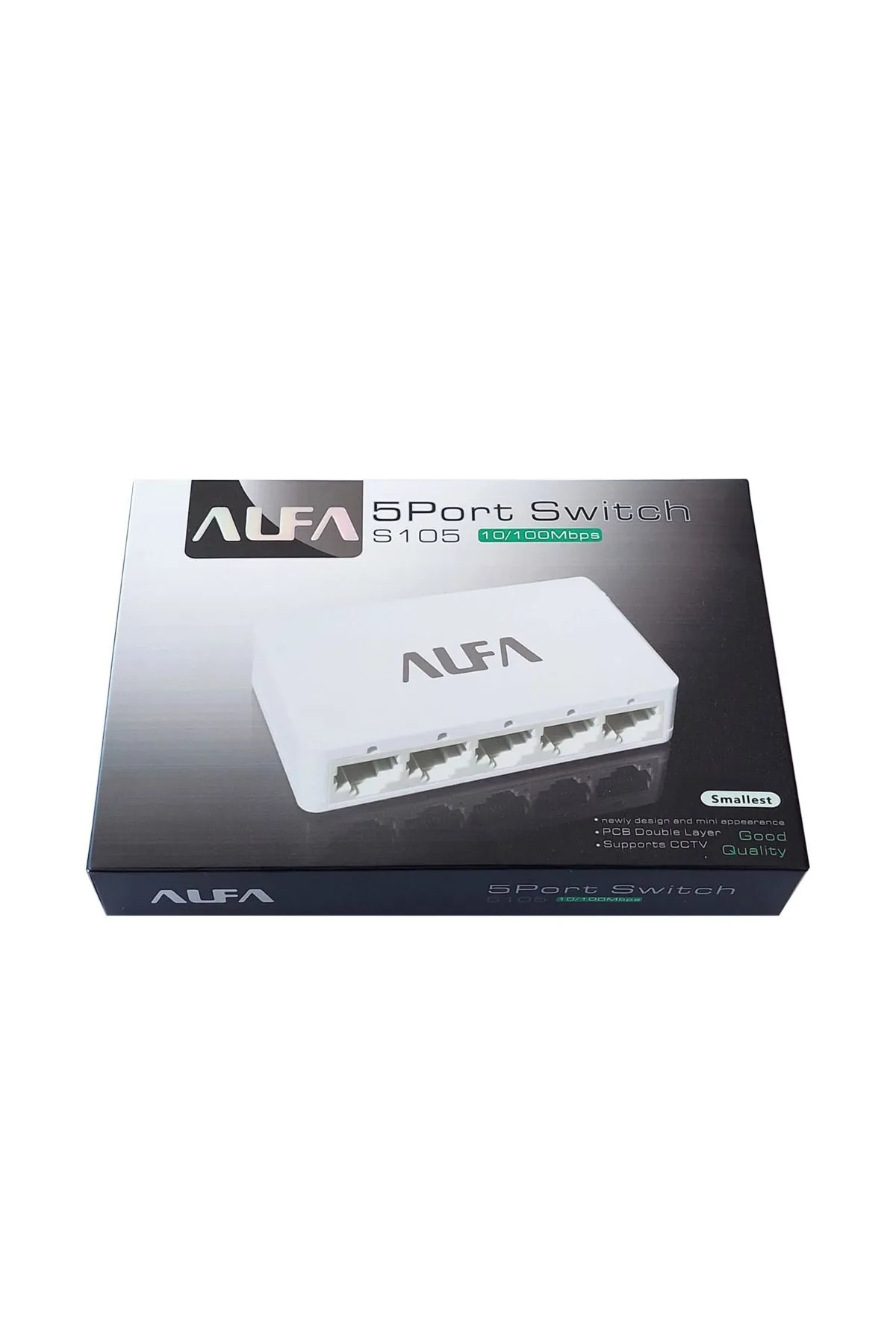 alfanet S105, 5-port 10/100 Mbps Desktop Fast Ethernet Switch Beyaz internet Kablo Çoğaltıcı