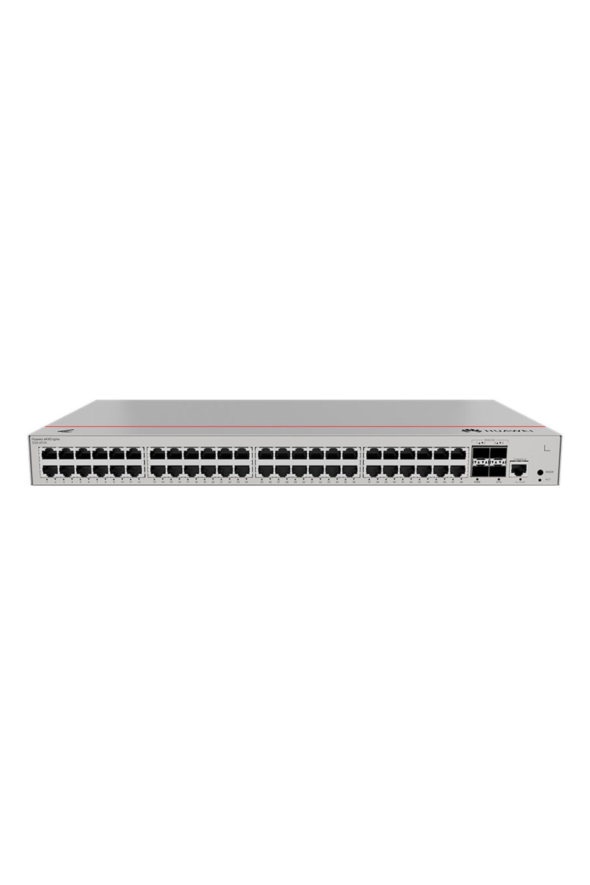 Huawei S220-48T4X,S220-48T4X,S220-48T4X (48*10/100/1000BASE-T ports, 4*10GE SFP+ ports, built-in AC power)