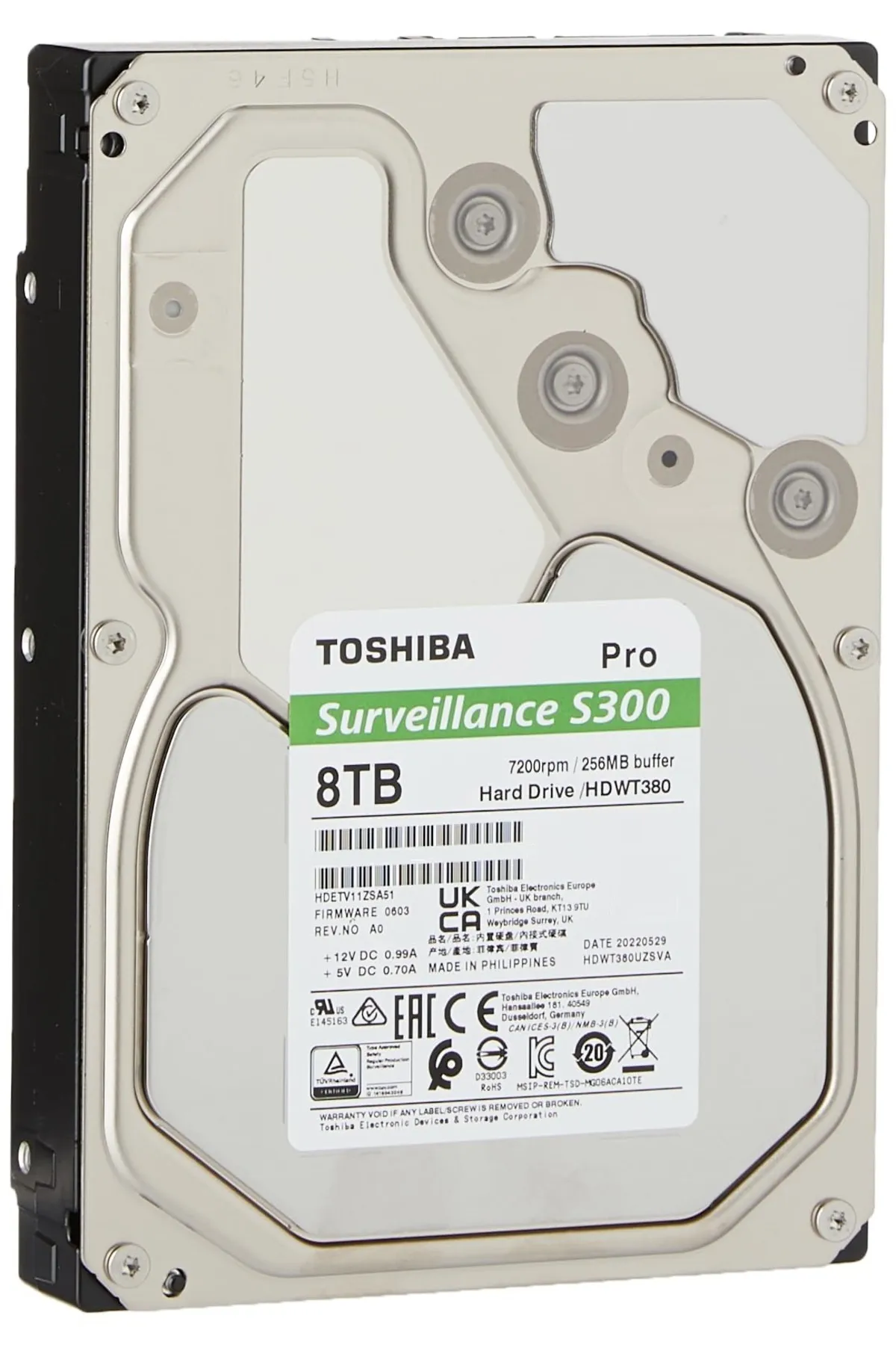 Toshiba S300 Pro 8TB S300 3.5'' SURVEILLANCE HDD GÜVENLİK 8TBTOSGUV-00