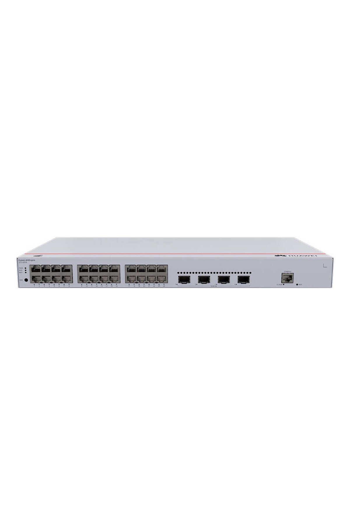 Huawei S310-24T4X,S310-24T4X,S310-24T4X (24*10/100/1000BASE-T ports, 4*10GE SFP+ ports, built-in AC power)