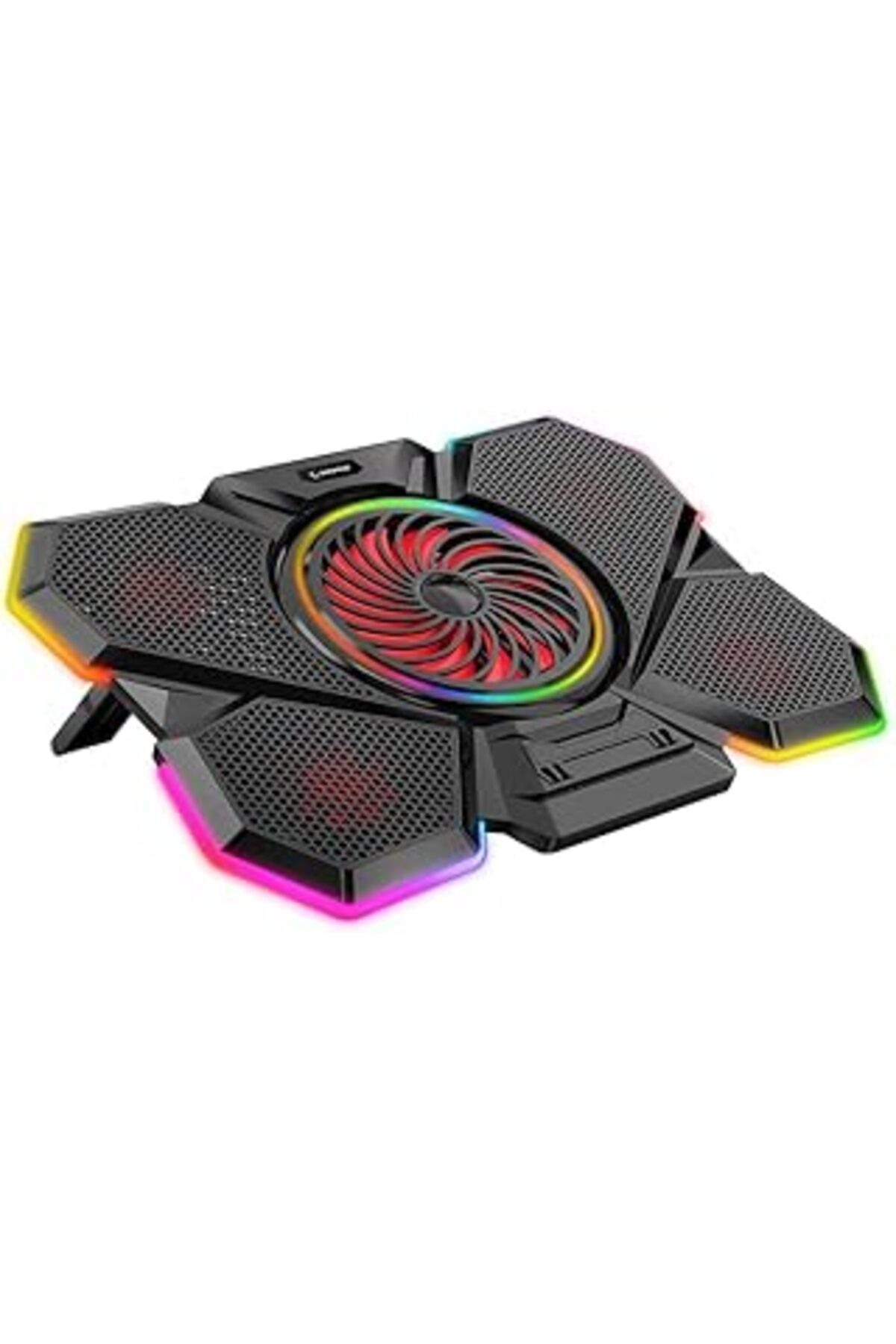 Genel Markalar S47 Coolflow 5 Adet Kırmızı Led Fan 1 Usb 7 Farklı Kademe Ayarı 10 17.3 Notebook Soğutucu Stand