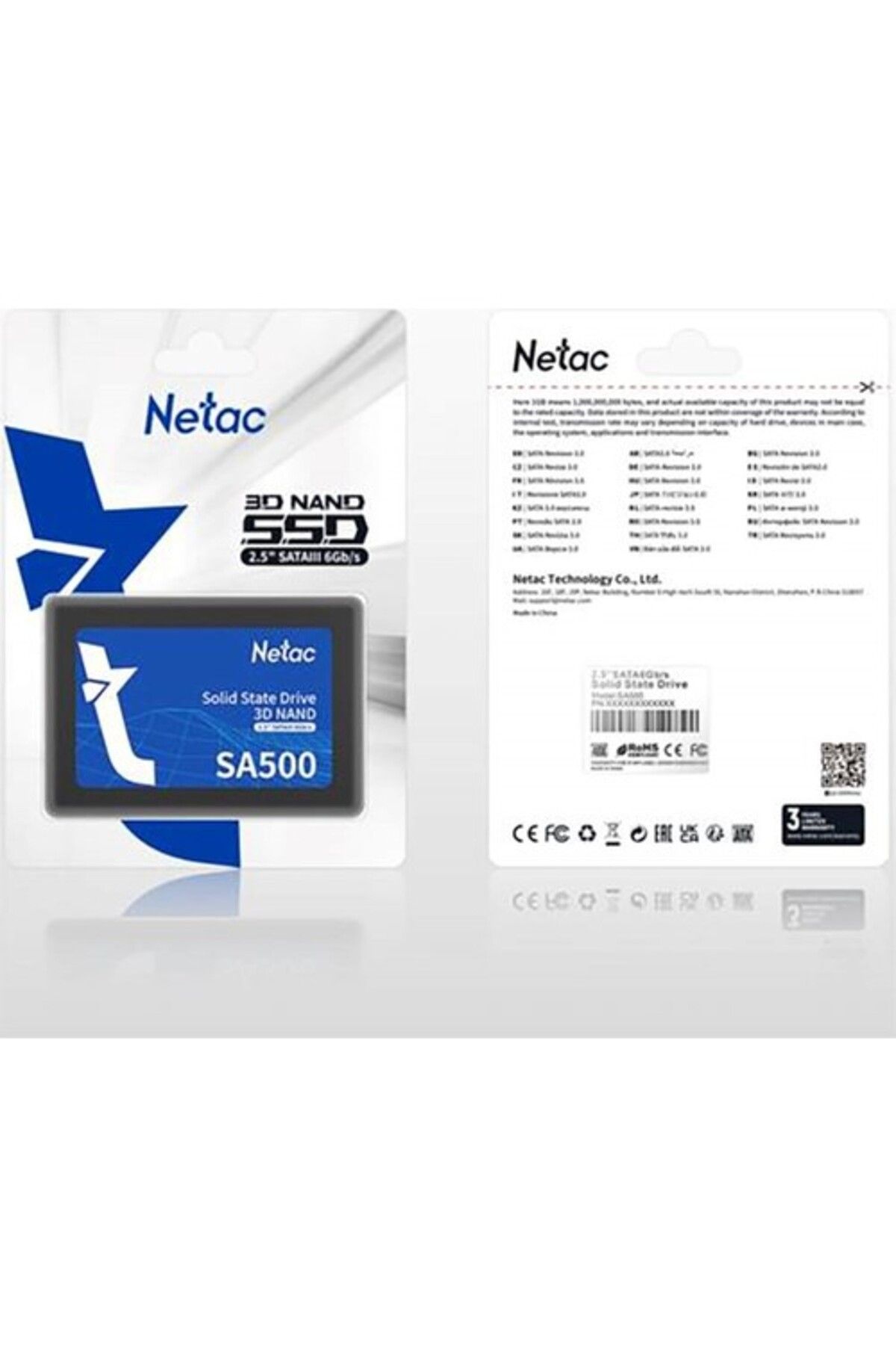 Netac Sa500 256gb 2.5 Ssd Disk Nt01sa500-256-s3x