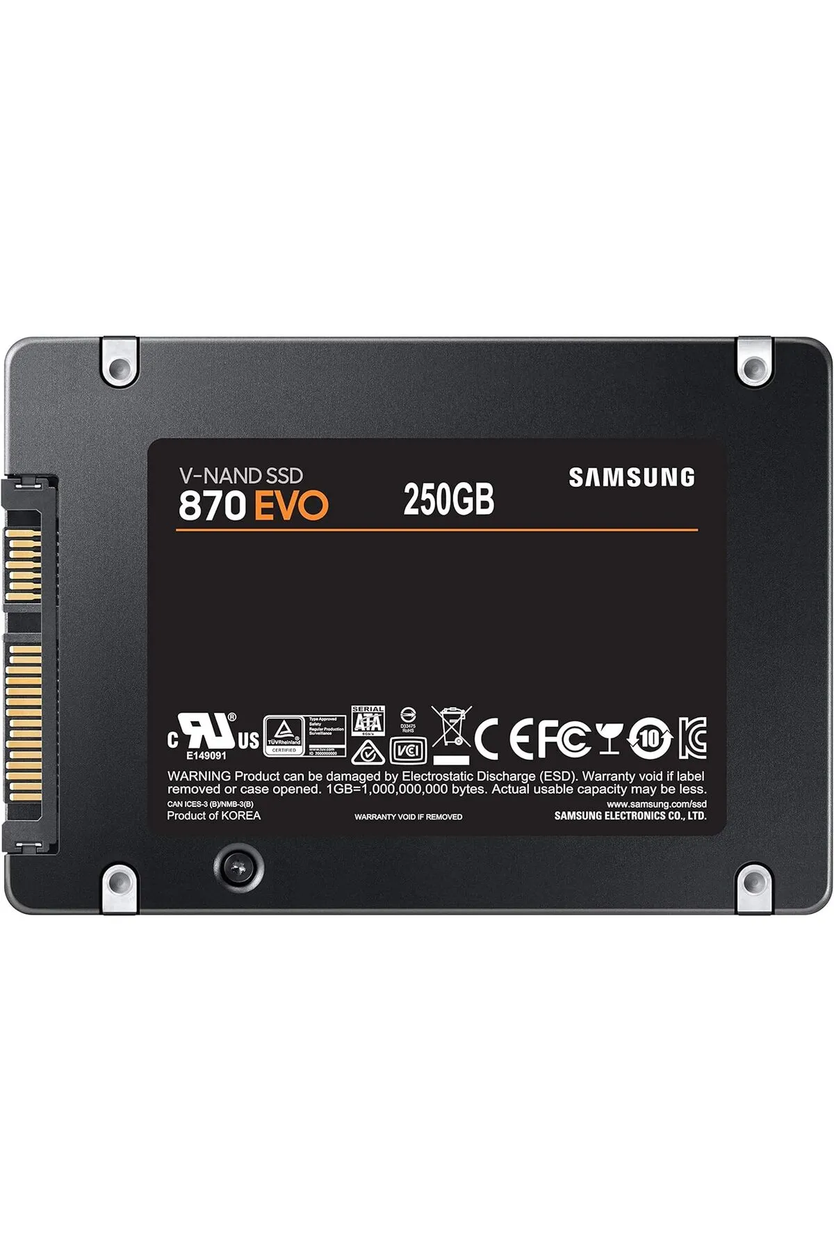 Genel Markalar Samsung 870 Evo Sata Iıı 2.5", 250 Gb Ssd, 560 Mb/sn Okuma, 530 Mb/sn Yazma , Mz-77e250bw