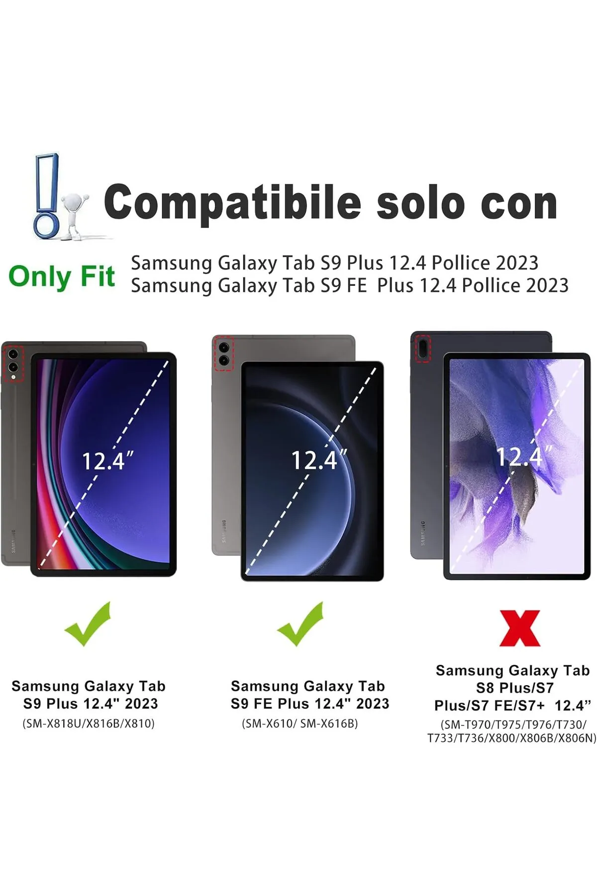 Fogy Samsung Galaxy Tab S10+/S9 FE Plus 12.4 inç Case Uyumlu Bluetooth Türkçe Q Klavyeli Kılıfı