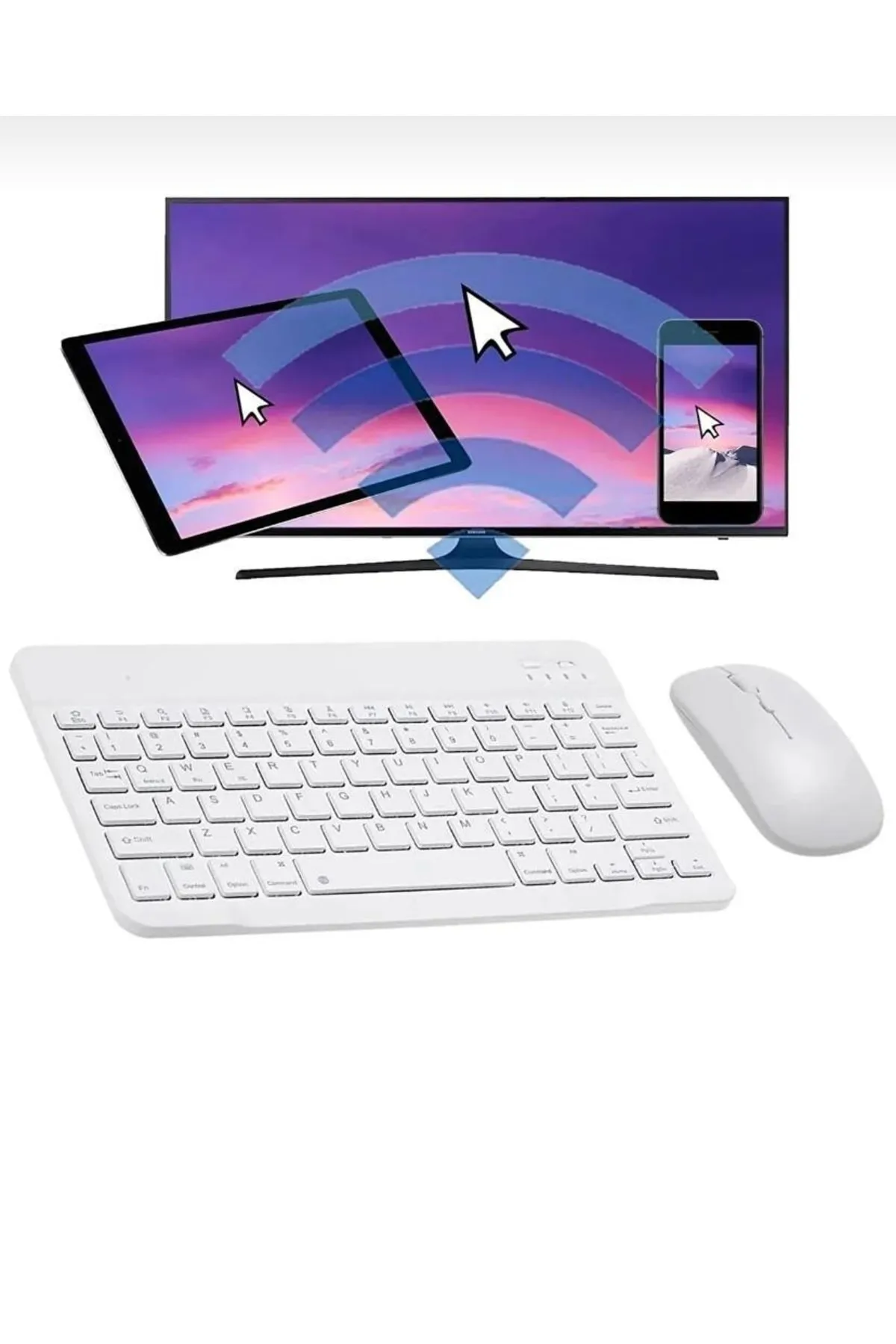 Alfa MEC Samsung Galaxy Tab S6 Lite P610 P615 P617 Uyumlu Kablosuz Bluetooth Klavye Mouse+set