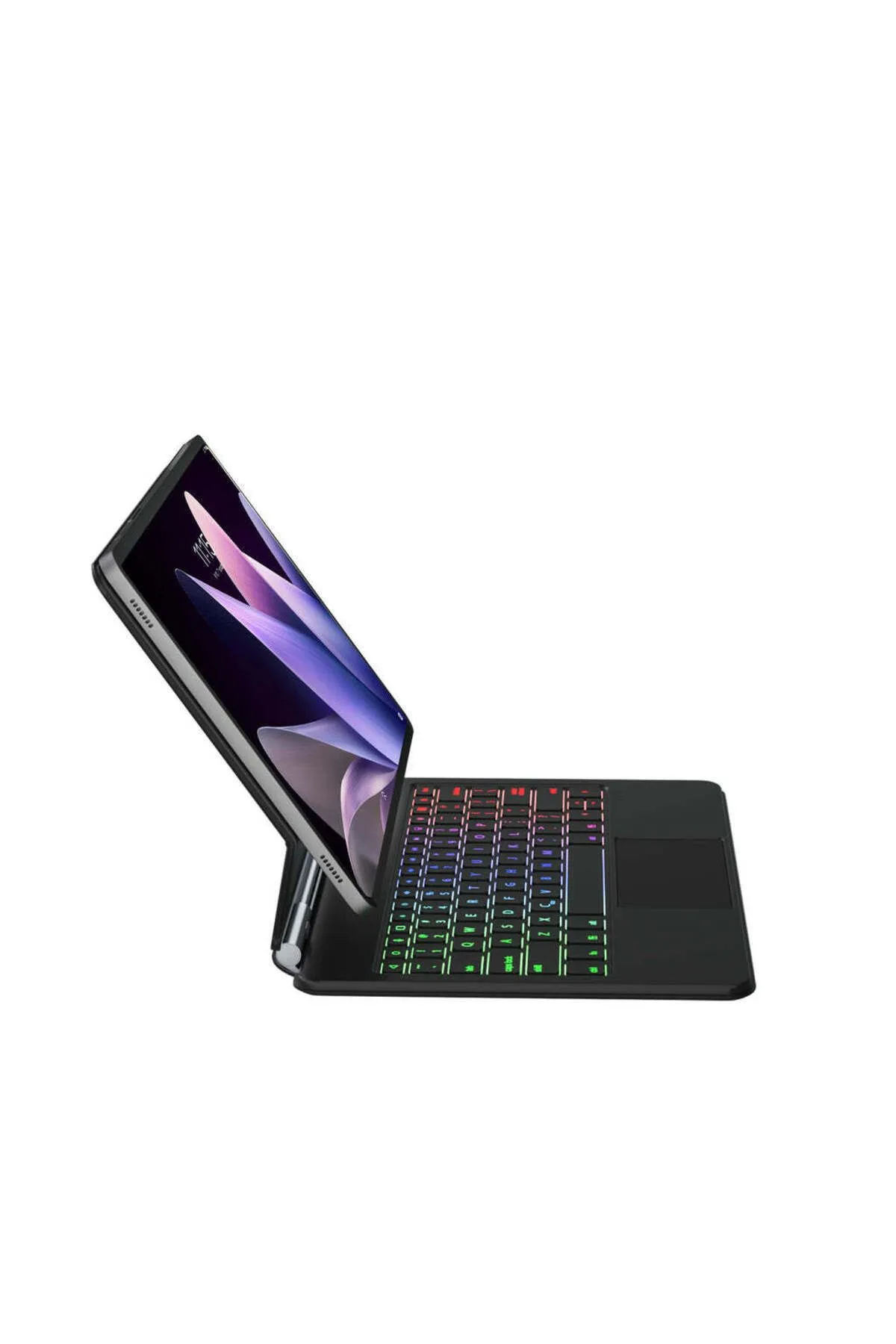 EHZ TEKNOLOJİ Samsung Galaxy Tab S9FE Plus  İnç Uyumlu Magic Touchpad Işıklı RGB Klavyeli Kılıf