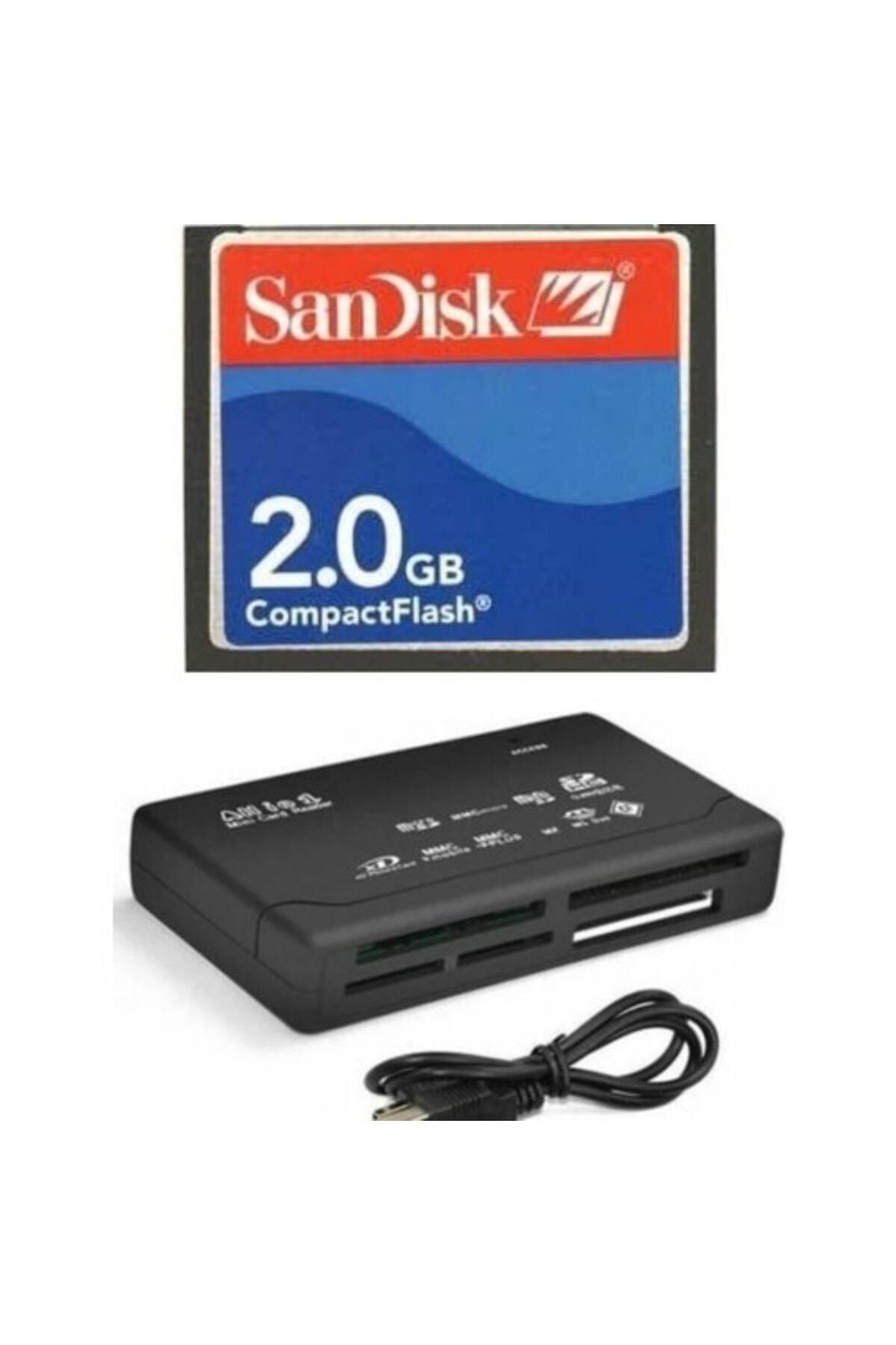 Pmr .sandisk 2 Gb Compact Flash Hafıza Kartı - Usb 2.0 Cf Kart Okuyucu