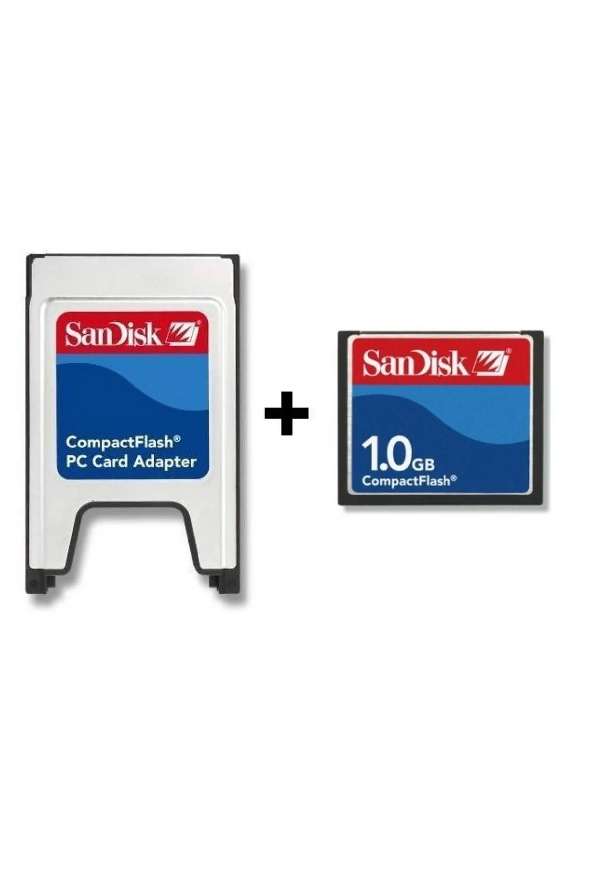 Genel Markalar Sandisk PCMCIA-CF Compact Flash Adaptör + 1GB Compact Flash Kart