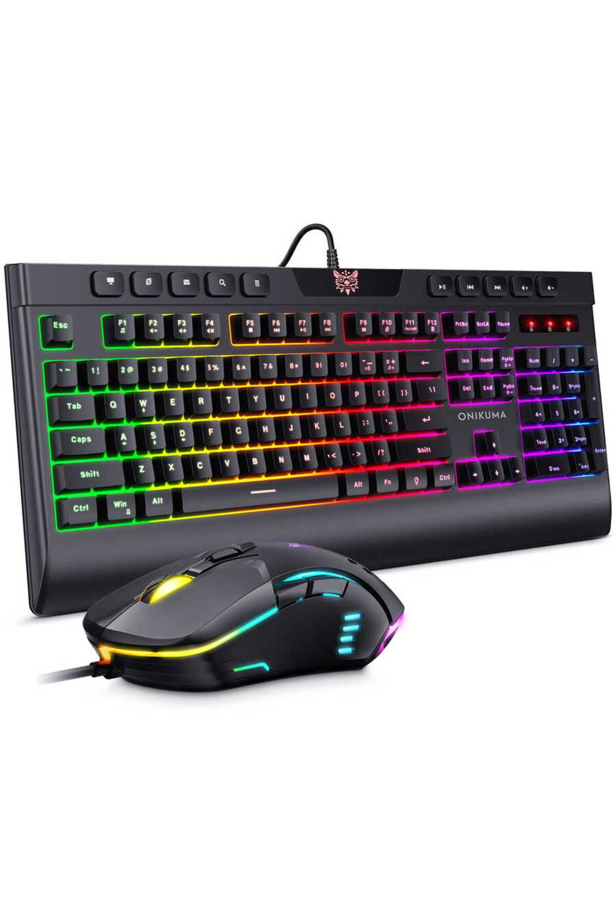 Canpay Savaş Alanına Hazır Taktiksel Klavye ve Hızlı DPI Mouse RGB LED Gaming Oyuncu Klavye ve Mouse Seti