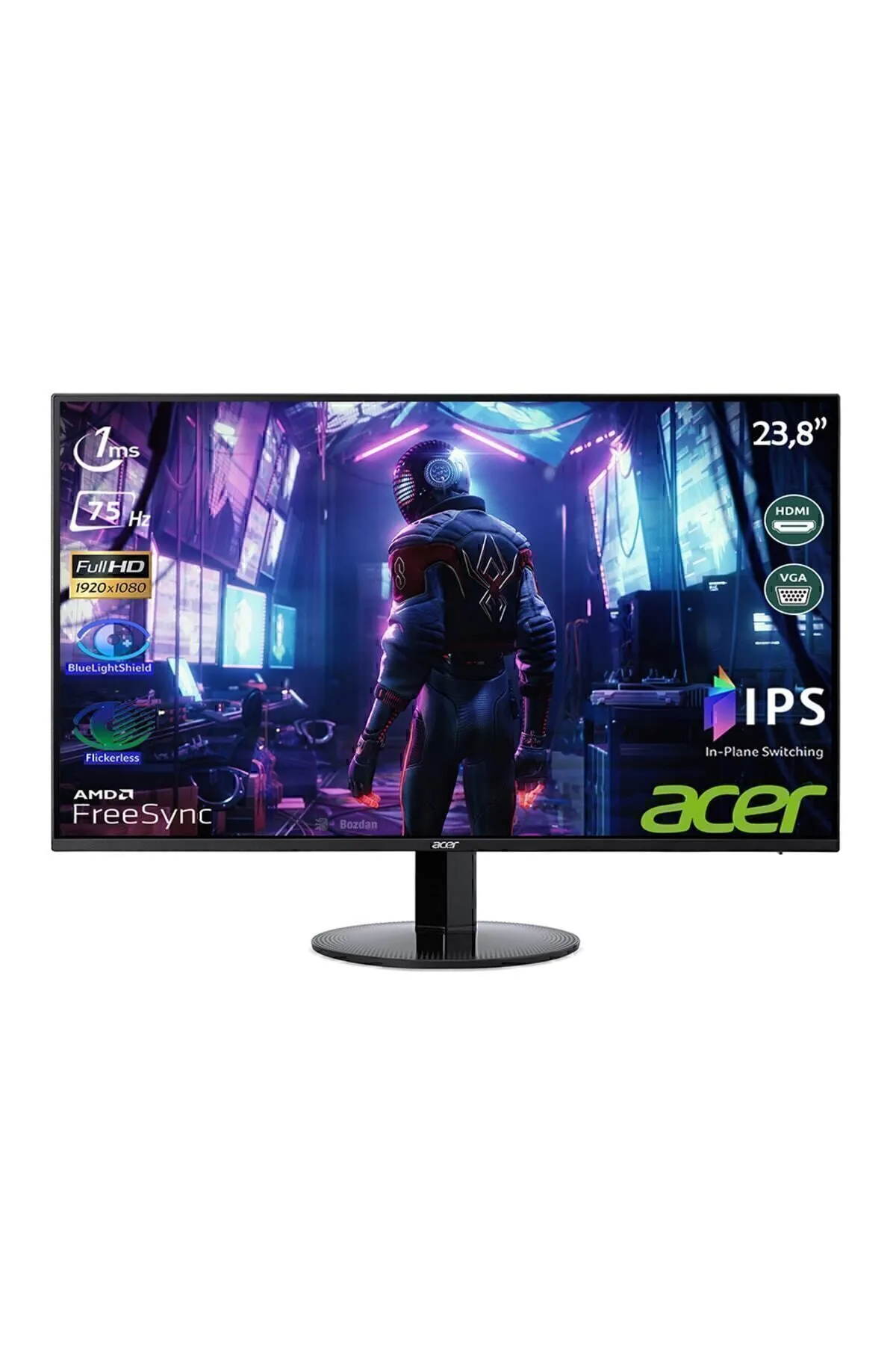 Acer Sb241y 23,8" 75hz 1ms (HDMI VGA) Freesync Full Hd Ips Led Monitör Um.qs1ee.001