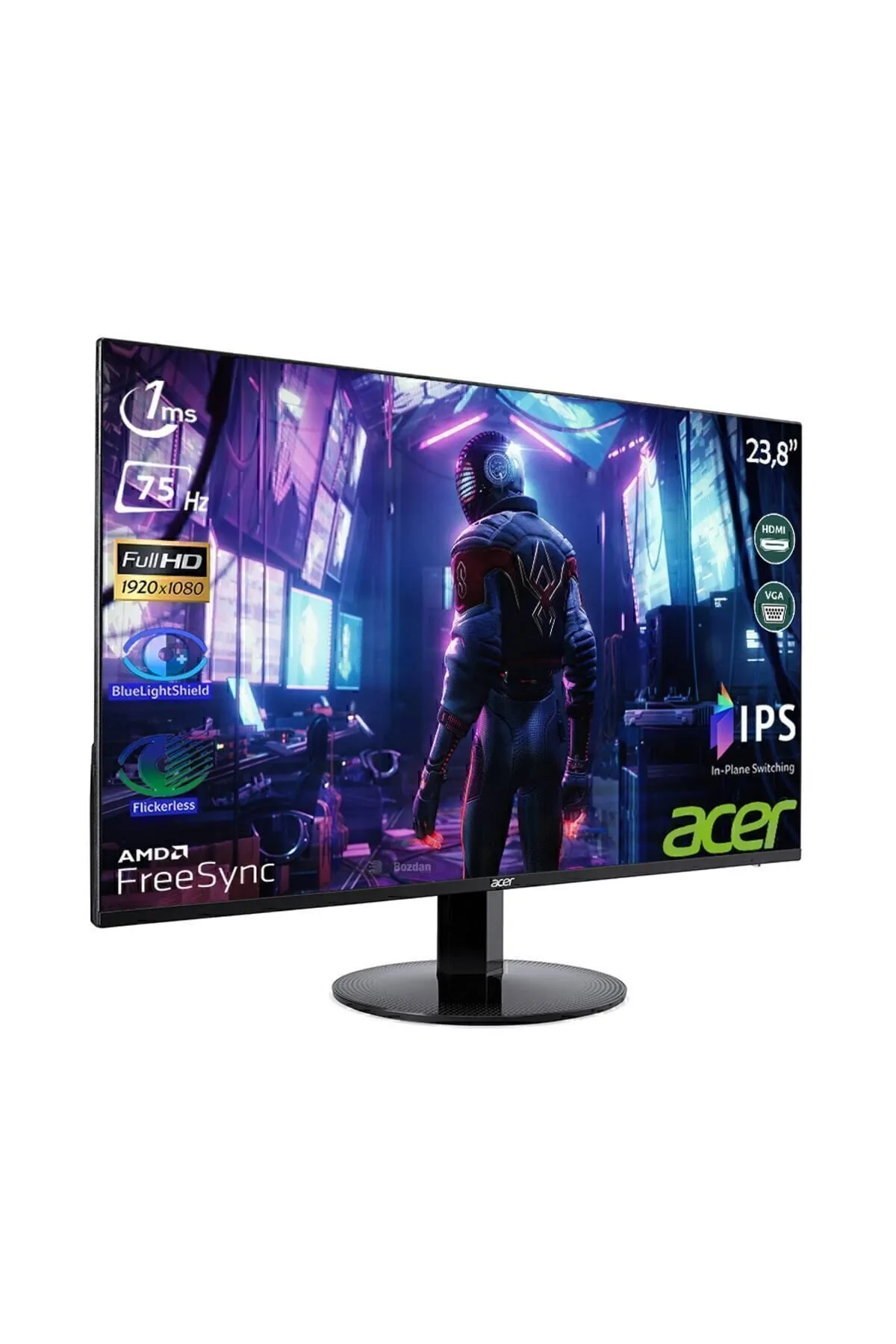 Acer Sb241y 23,8" 75hz 1ms (HDMI VGA) Freesync Full Hd Ips Led Monitör Um.qs1ee.001