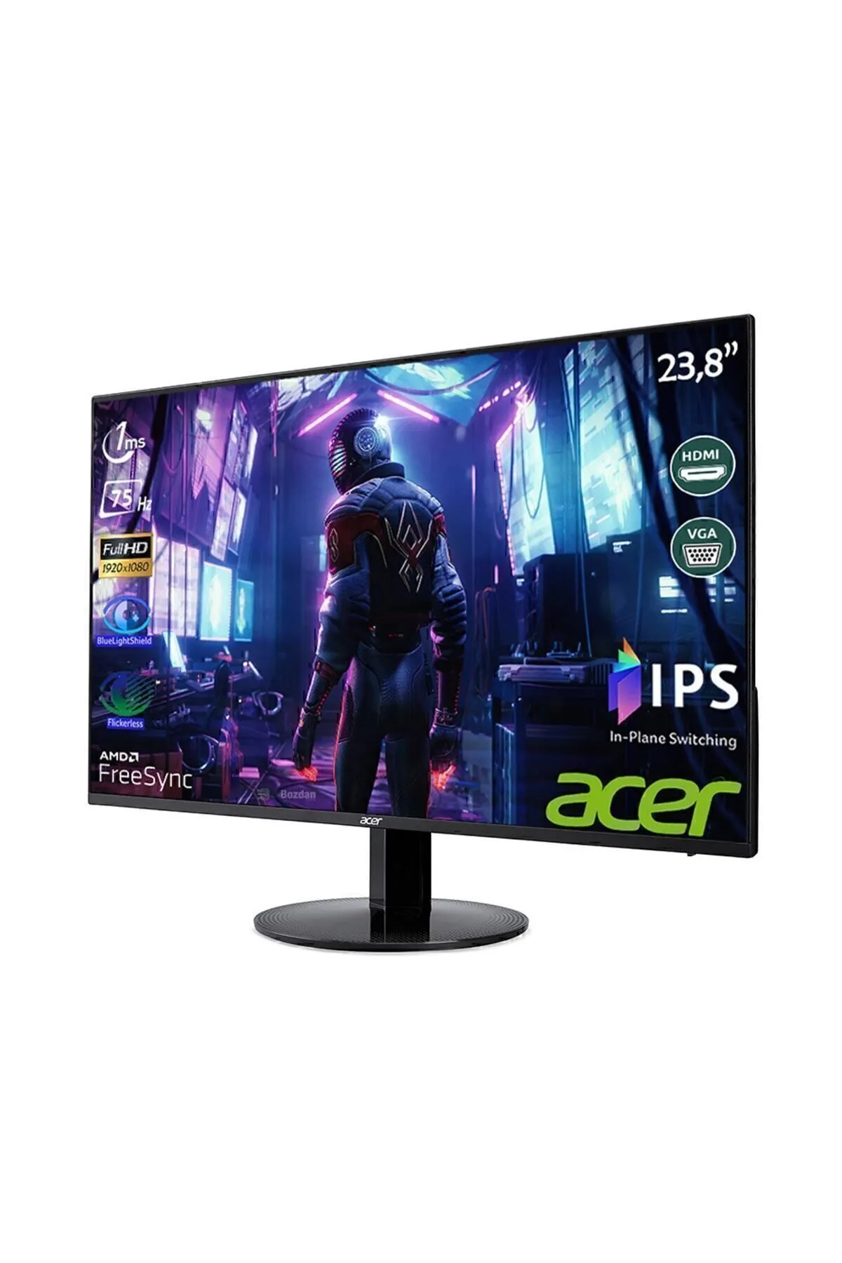 Acer Sb241y 23,8" 75hz 1ms (HDMI VGA) Freesync Full Hd Ips Led Monitör Um.qs1ee.001