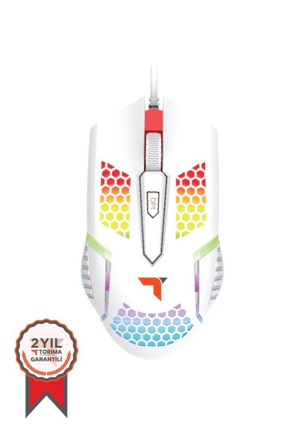 Torima Sbl USB RGB Aydınlatmalı Gaming Oyuncu Mouse Beyaz Modern Tasarım 431550 SBLShop1 1064356