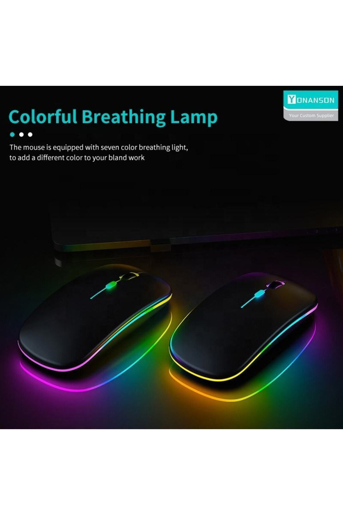 starnewstore sblx 2.4G+ Bluetooth 5.2 bağlantılı RGB 1600 DPI optik Mouse red shpwax 986377