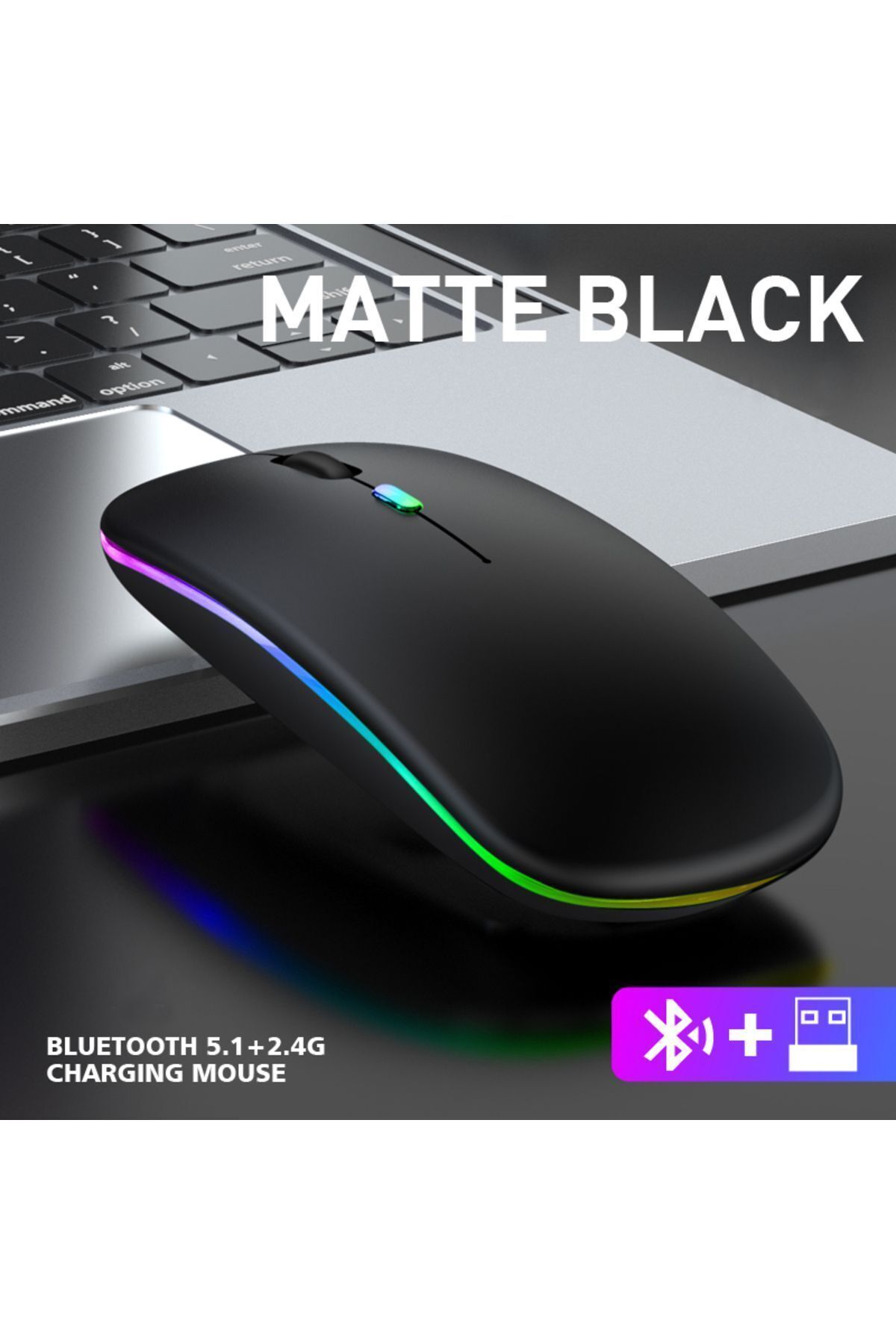 starnewstore sblx 2.4G+ Bluetooth 5.2 bağlantılı RGB 1600 DPI optik Mouse red shpwax 986377