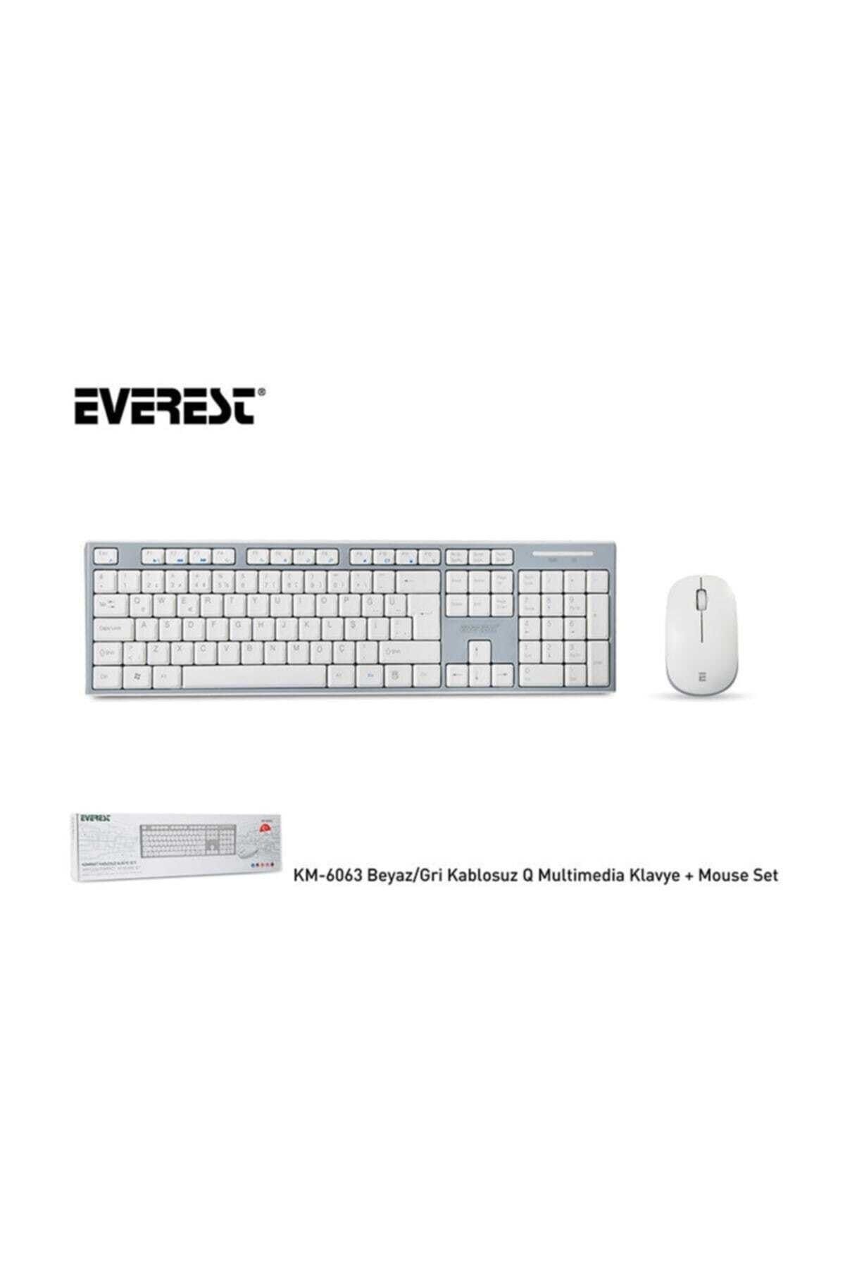 starnewstore sblx Beyaz/gri Kablosuz Q Multimedia Klavye + Mouse Set shpwax 986377