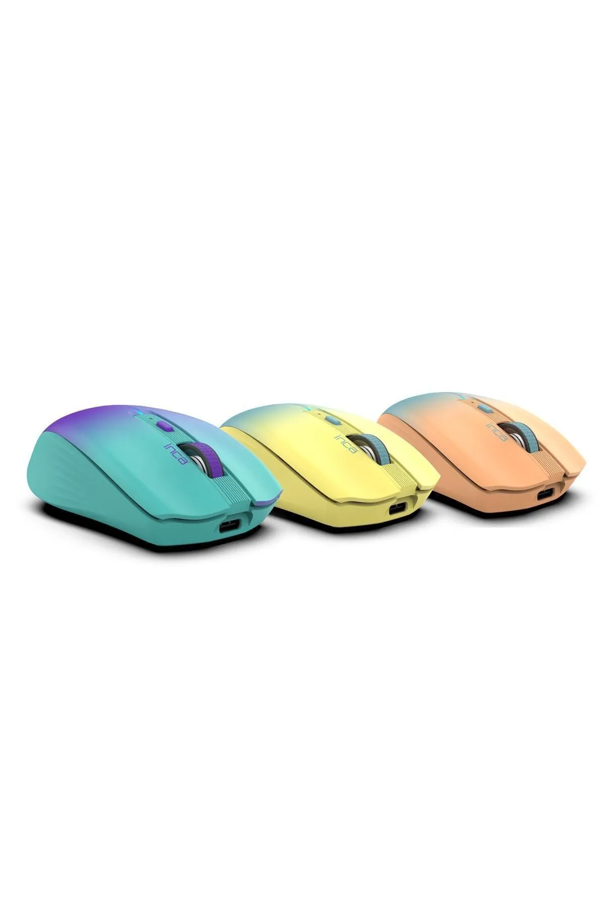 starnewstore sblx Dual Mod Bluetooth+Wireless Rechargeable Gradient Color Silent Mouse shpwax 986377