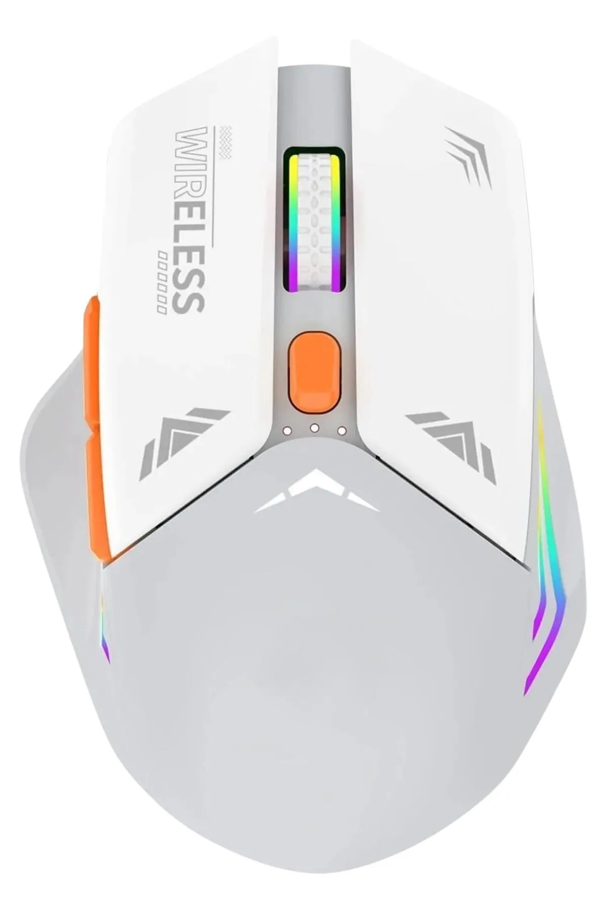 starnewstore sblx Gaming Oyuncu Mouse Led Işıklı Şarj Edilebilir Gamer Gri/beyaz Mouse shpwax 986377