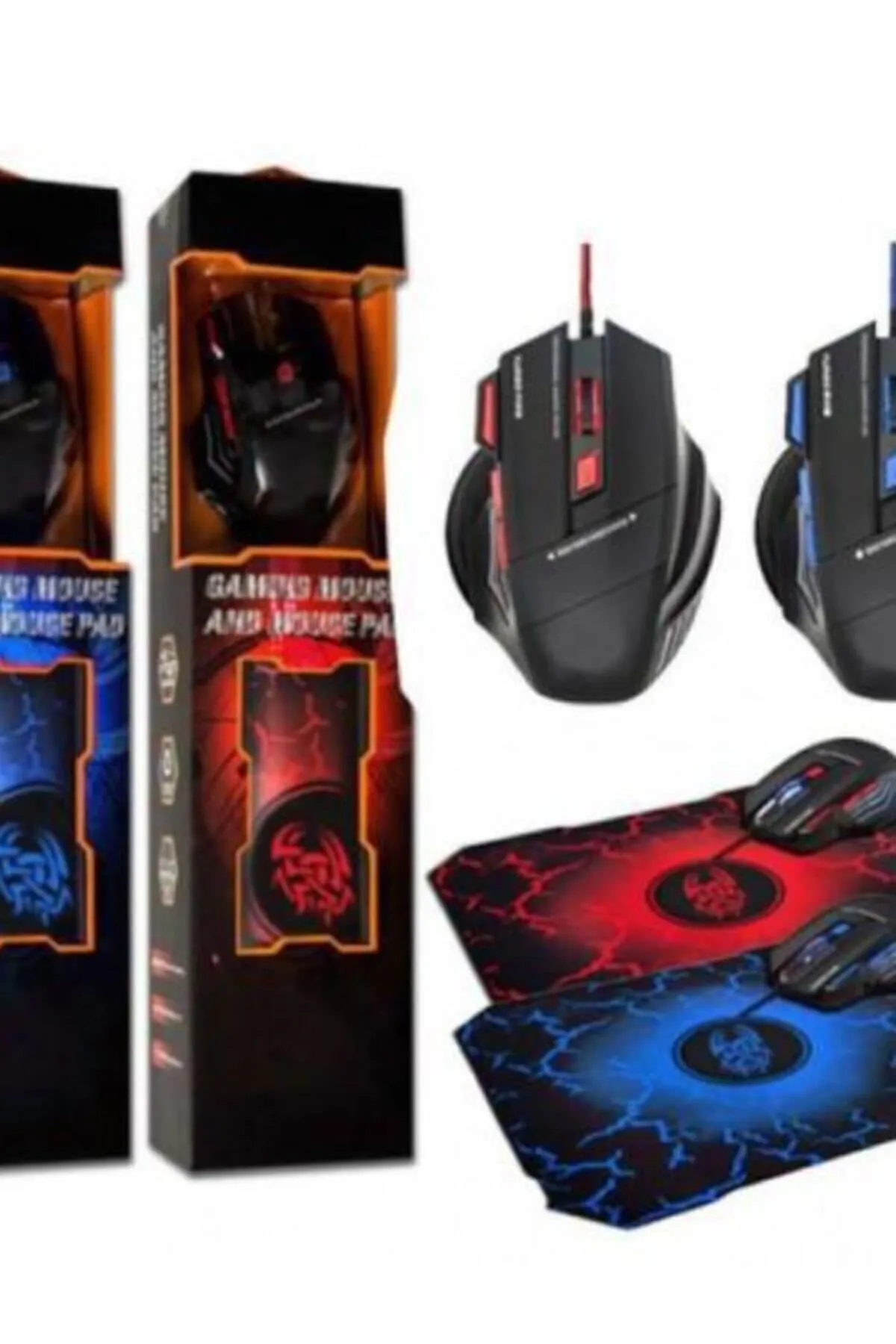 starnewstore sblx Kablolu Işıklı Oyuncu Mouse Mousepad Mavi shpwax 986377