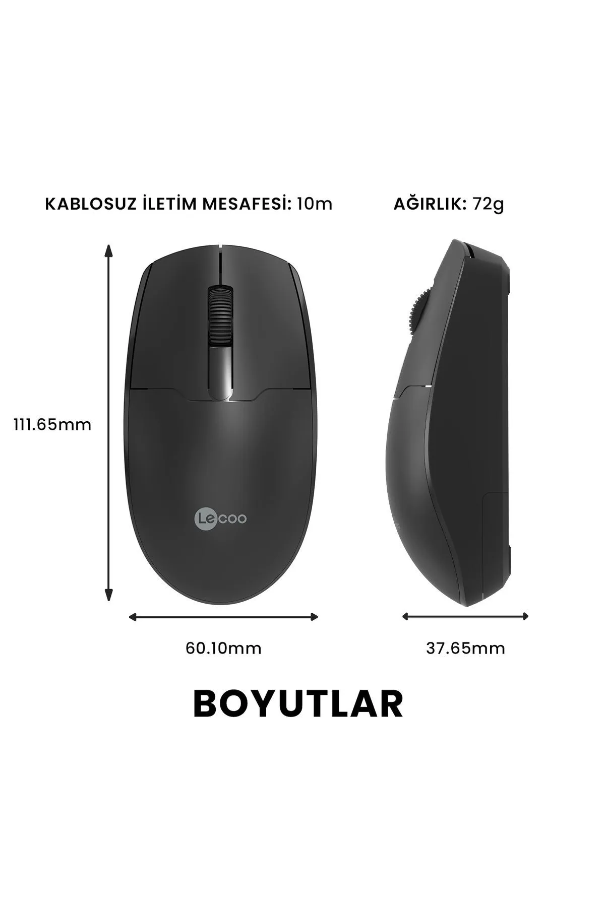 starnewstore sblx Kablosuz 1200dpı 3 Tuşlu Optik Mouse Siyah shpwax 986377