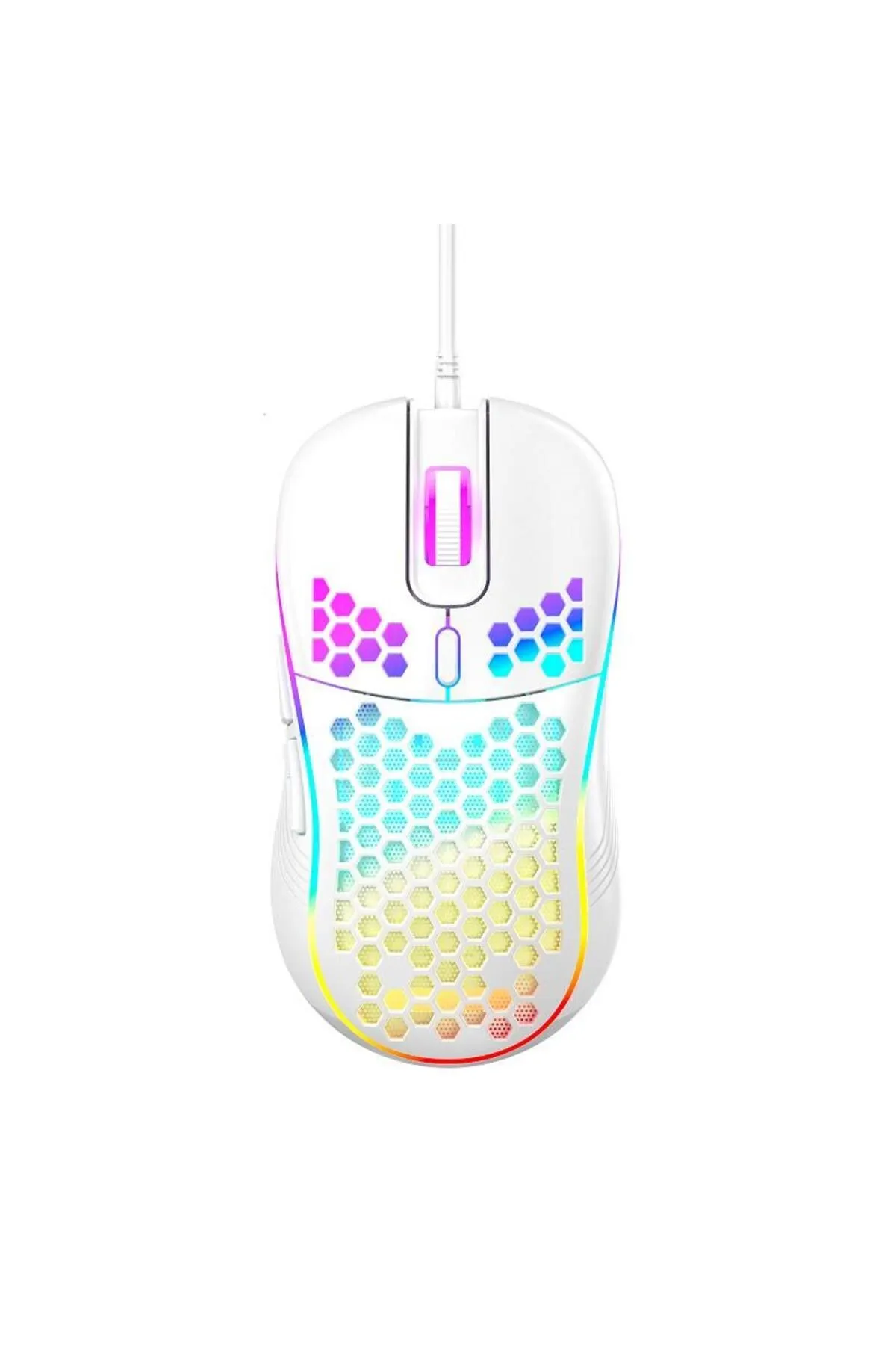 starnewstore sblx Led Işıklı 6 Tuşlu 7200dpı Gaming Oyuncu Mouse Beyaz shpwax 986377