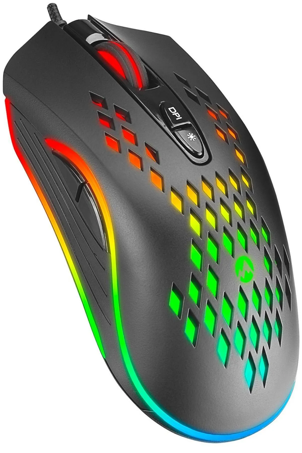 starnewstore sblx Metafor Makrolu Usb Siyah 6400 Dpi Rgb Gaming Kablolu Mouse shpwax 986377