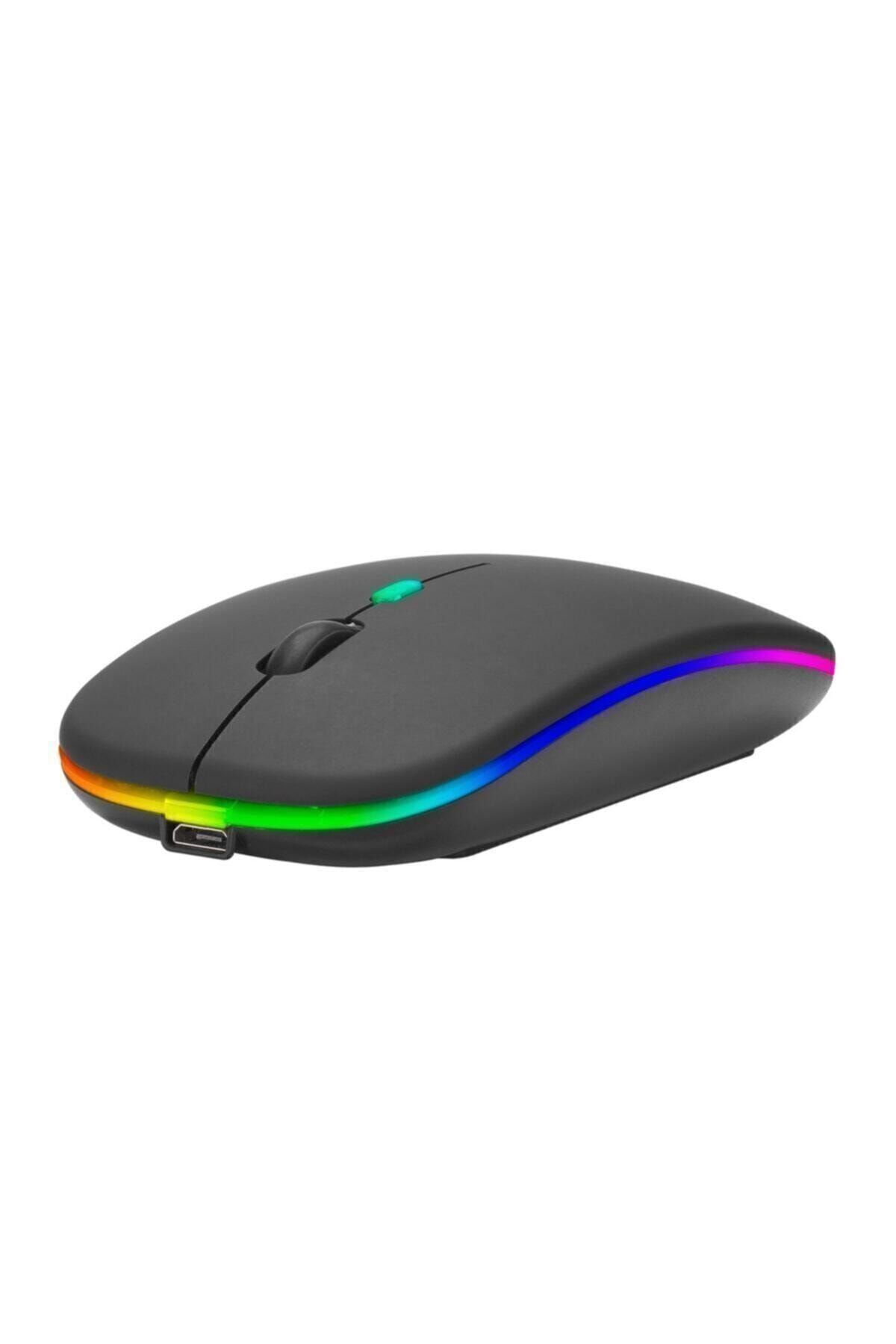 starnewstore sblx Mouse Bluetooth Wireless Bluetooth Şarjlı Edilebilir Usb Rgb 2in1 Bluetooth Ve 2.4ghz shpwax