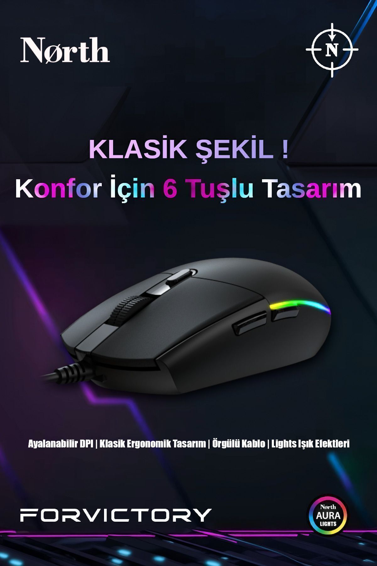 starnewstore sblx RGB Kablolu Gaming Oyuncu Mouse shpwax 986377