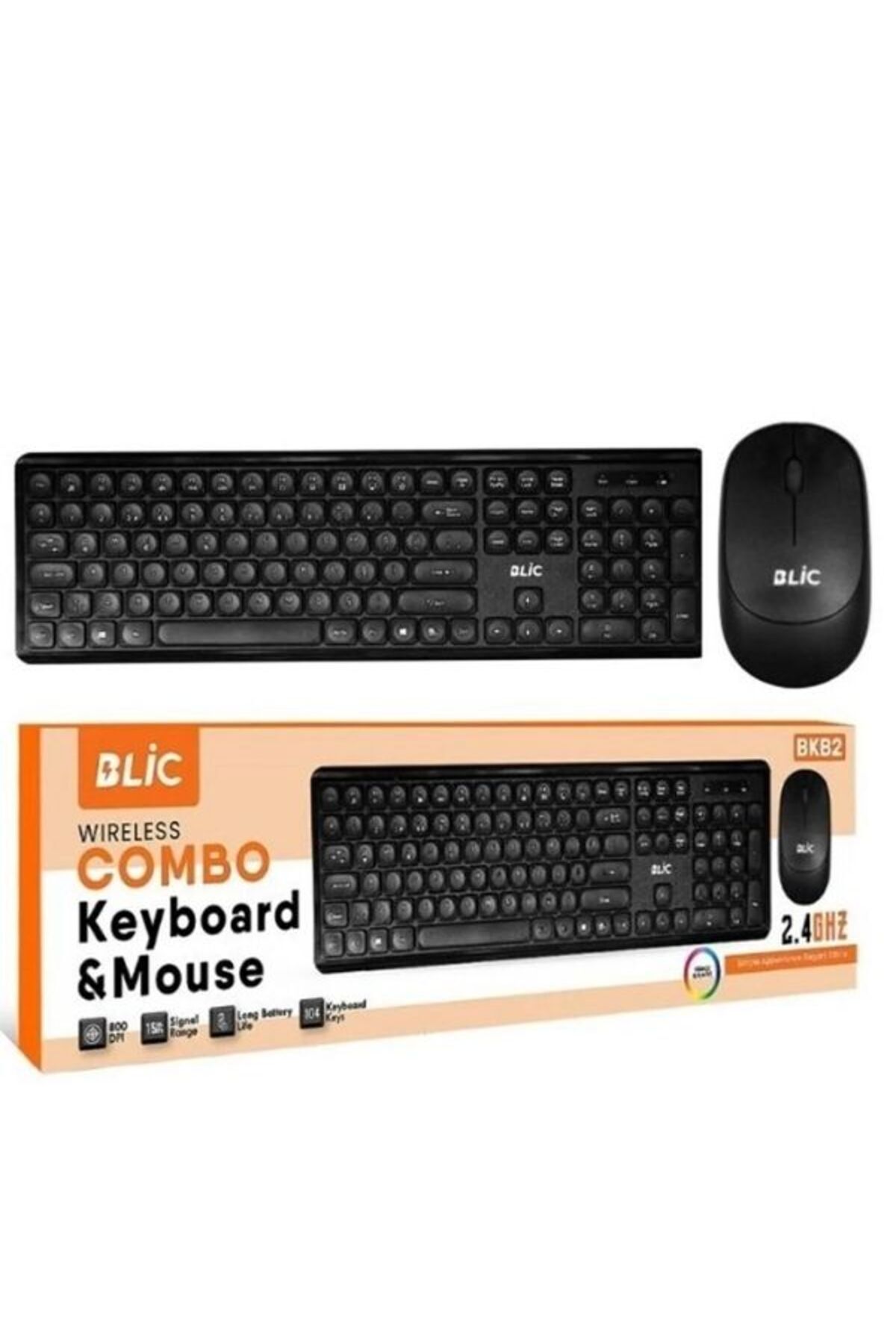 starnewstore sblx Siyah Türkçe Q Ev Ofis Kullanıma Uygun Kablosuz Klavye Mouse Set shpwax 986377