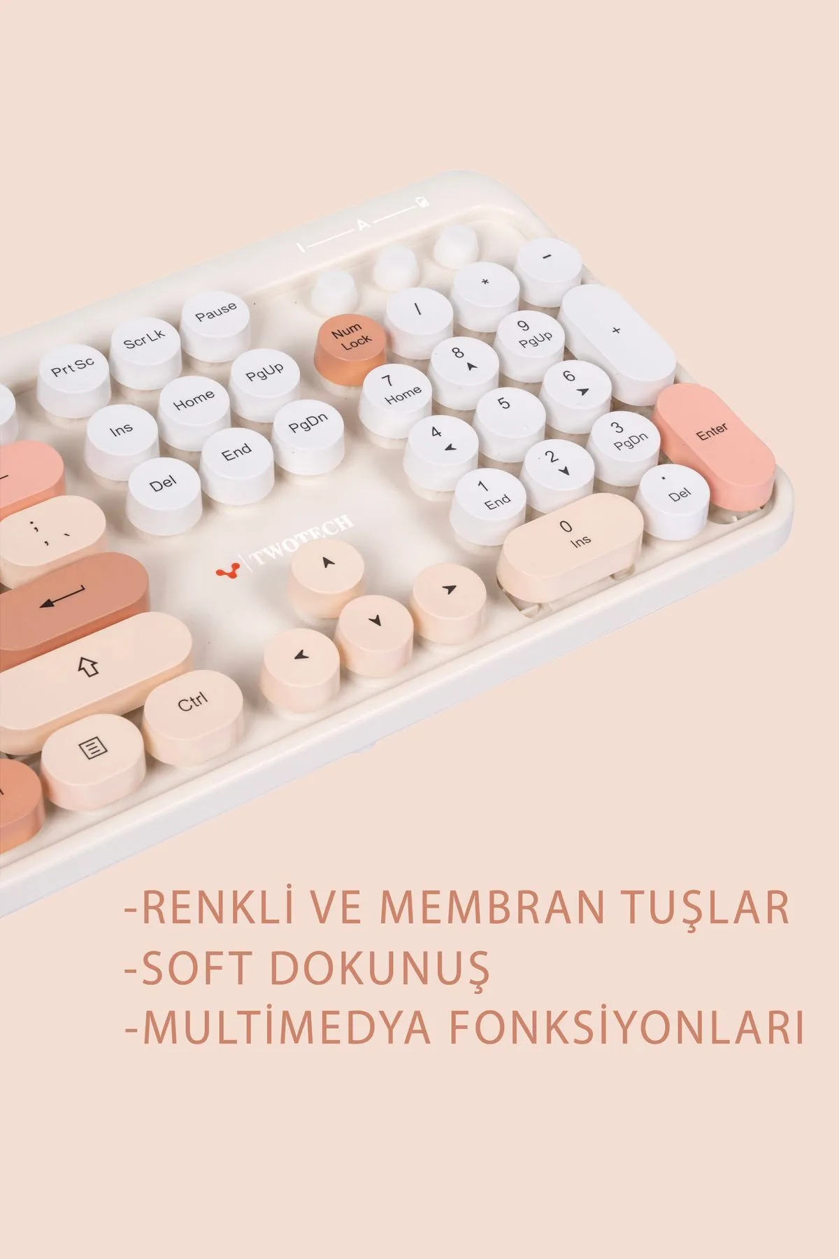 starnewstore sblx Tuşlu Kablosuz Fildişi Q Türkçe Klavye+Mouse Seti shpwax 986377