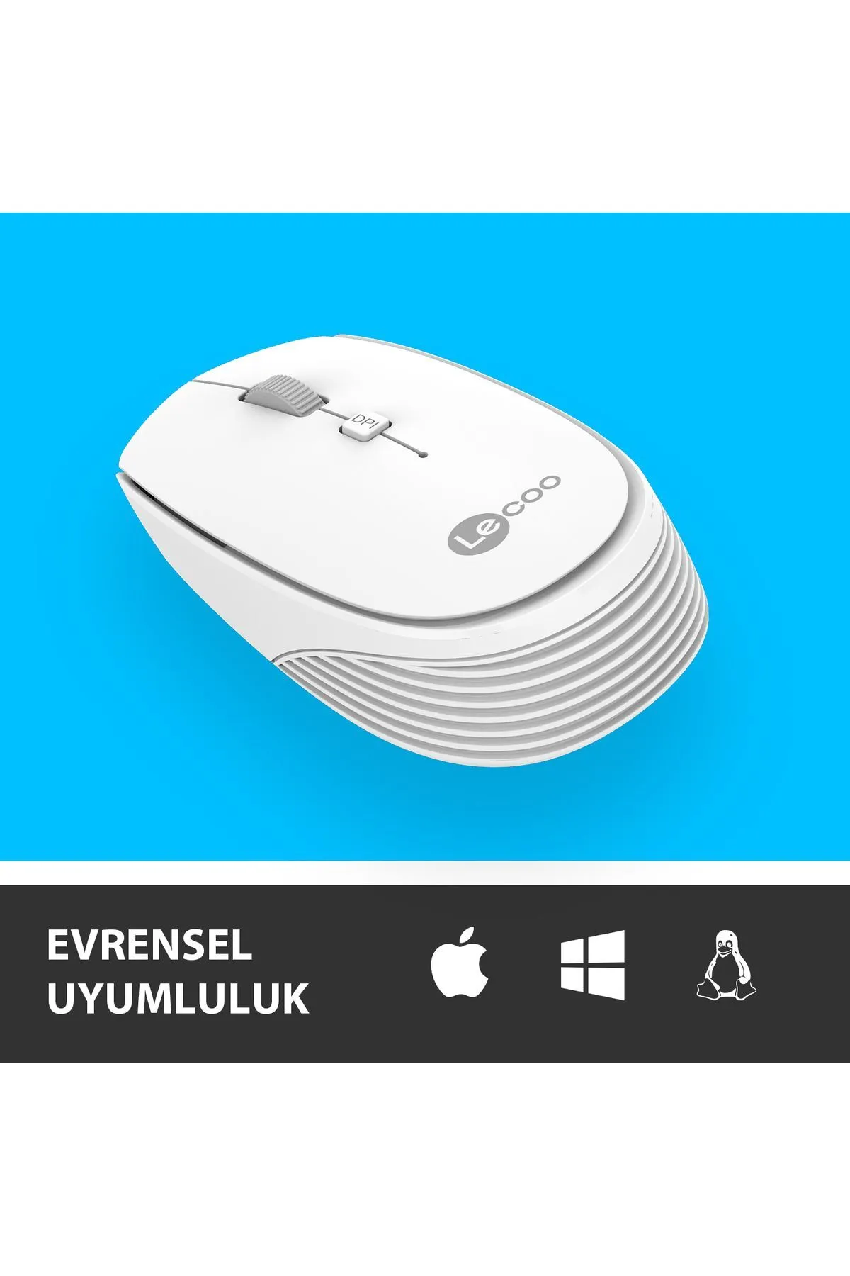 starnewstore sblx Ws202 1600 Dpı 4 Tuşlu Kablosuz Beyaz Mouse shpwax 986377