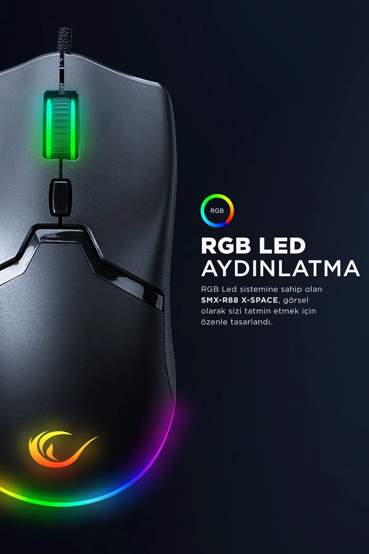 starnewstore sblx X-space 7200dpi Rgb Ledli Makrolu Gaming Oyuncu Mouse shpwax 986377